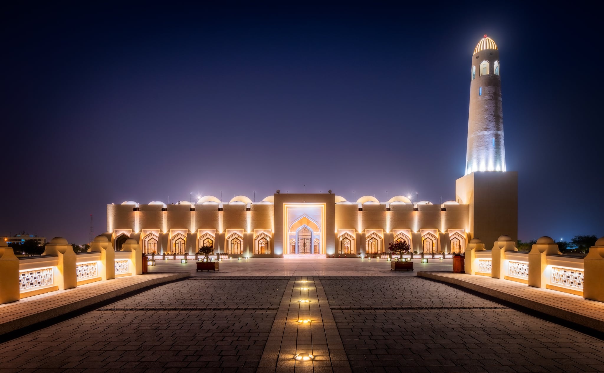 Doha, Qatar, State mosque, Fine art photography, 2050x1270 HD Desktop