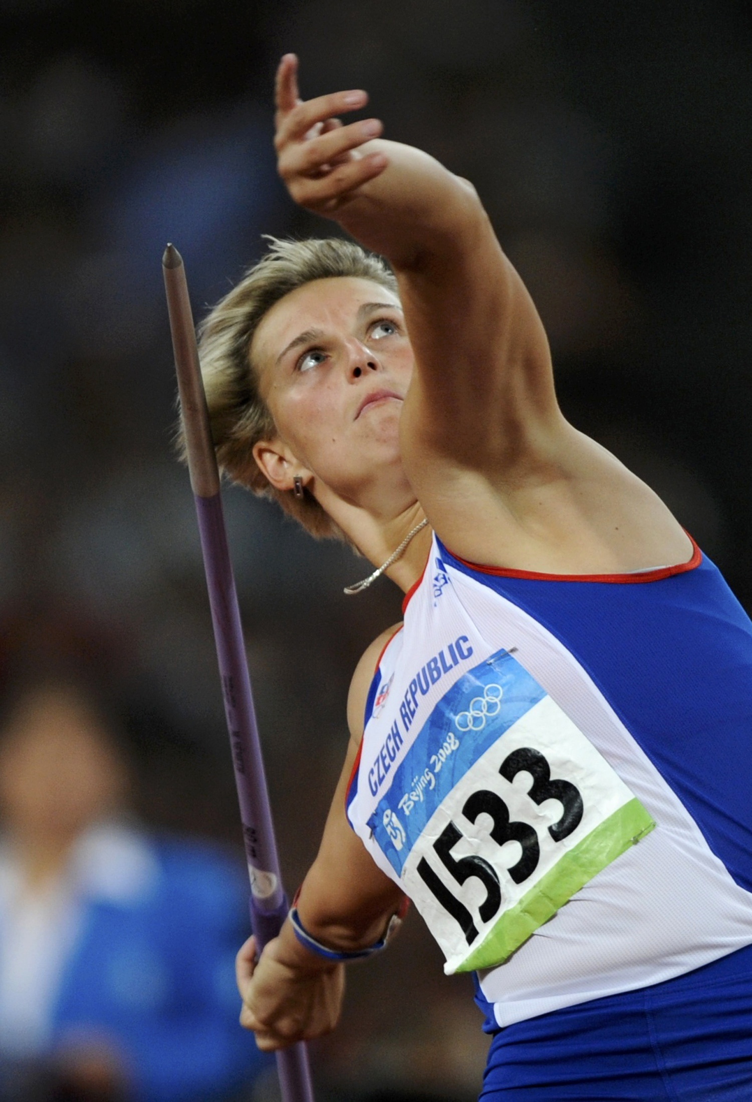Javelin Throw: Czech Republic, Barbora Spotakova, Women's javelin throw gold, Beijing 2008 Summer Olympics. 1510x2200 HD Wallpaper.