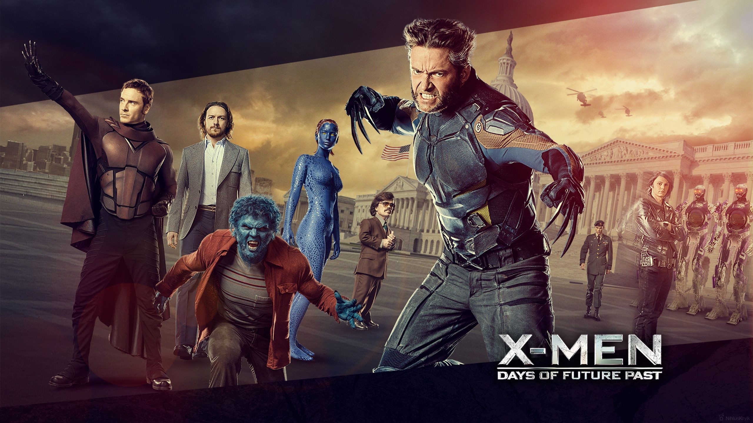 X-Men, Days of Future Past, Wolverine, Magneto, 2560x1440 HD Desktop