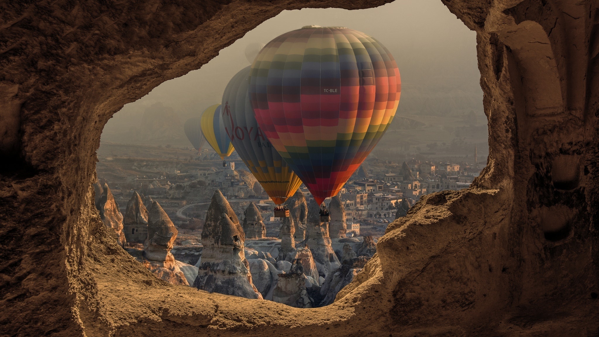 Cappadocia, Natural beauty, Turkey, Unique rock formations, 2050x1160 HD Desktop