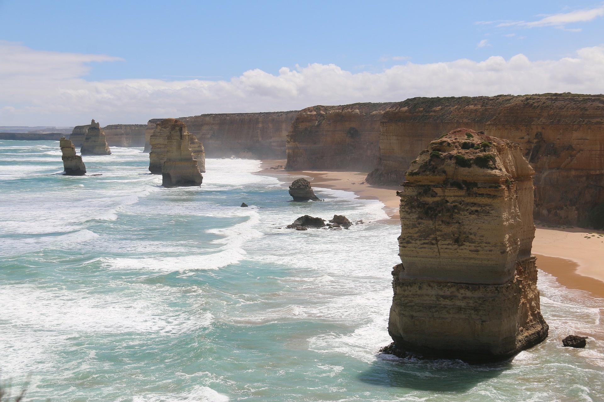 Australia cliff, Limestone nature, The Twelve Apostles, Victoria, 1920x1280 HD Desktop