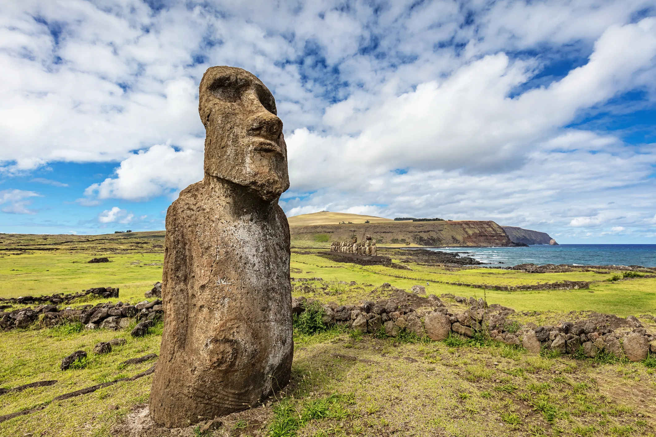 Easter Island, Enchanting Moai imagery, Mystic stone statues, Cultural treasures, 2130x1420 HD Desktop
