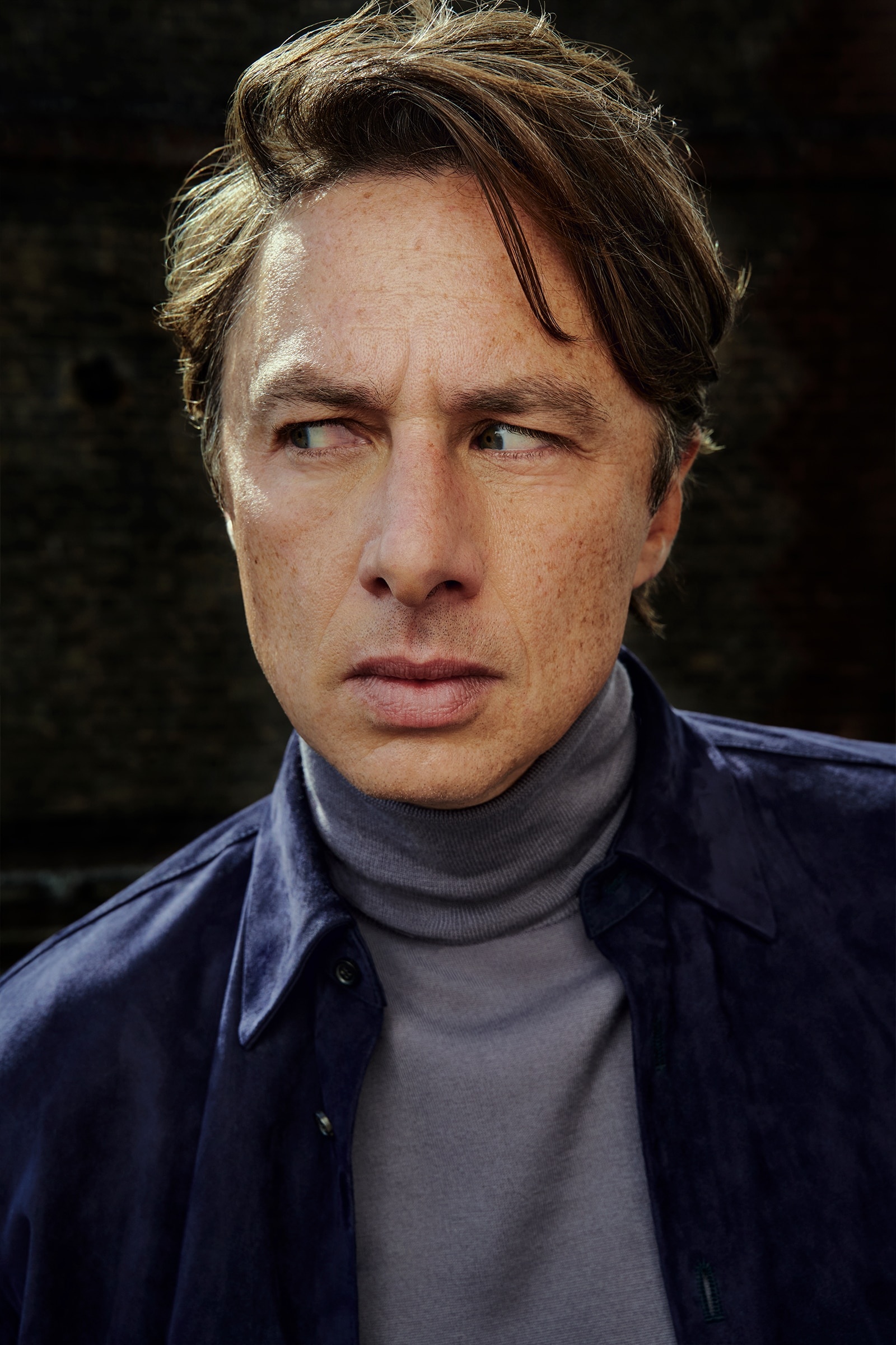 Zach Braff: An American actor who appeared on stage in All New People in which he starred and wrote the screenplay. 1600x2400 HD Background.