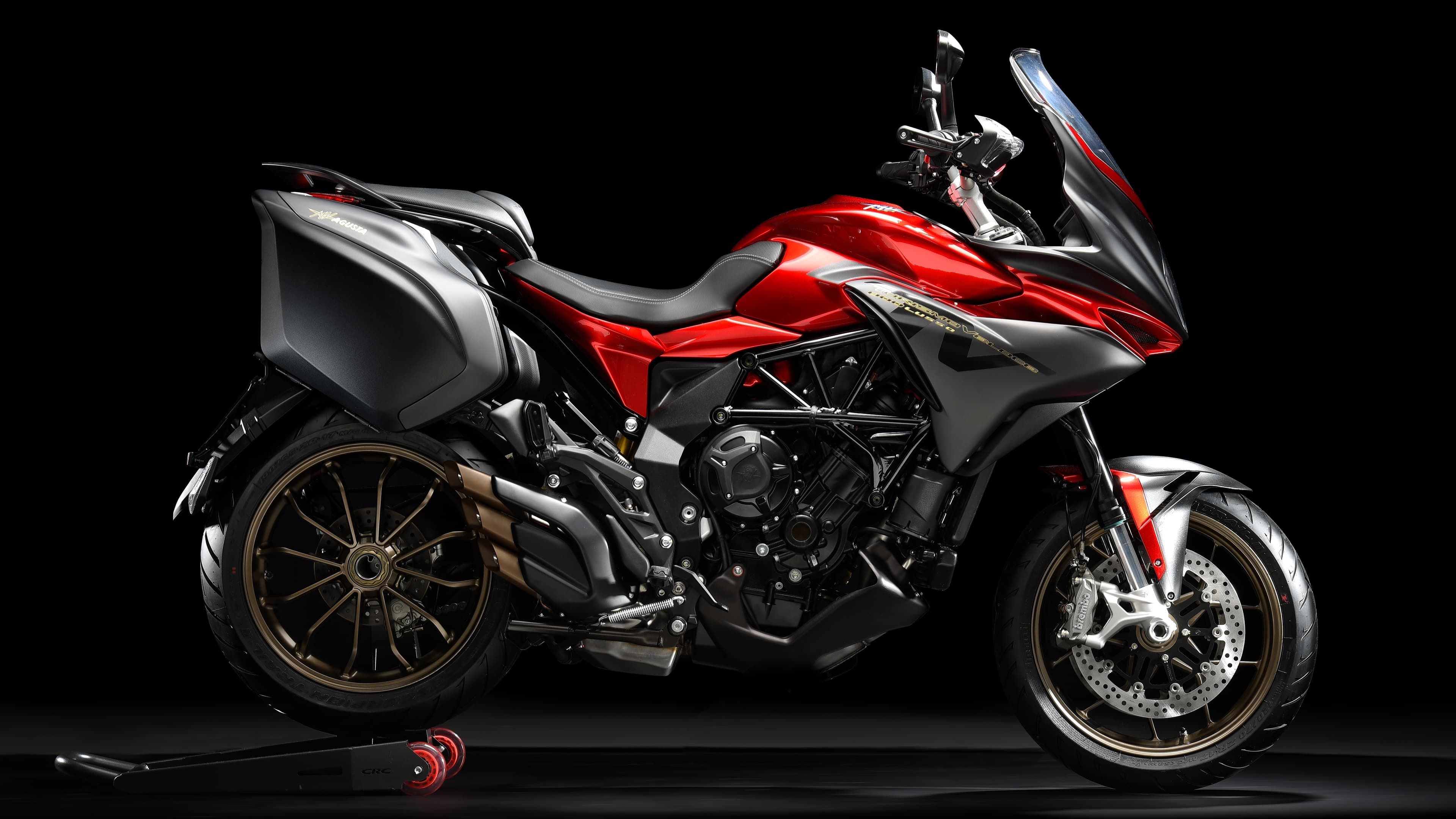 MV Agusta Turismo Veloce, Lusso edition, Red motorcycle, Motorcycle wallpaper, 3840x2160 4K Desktop