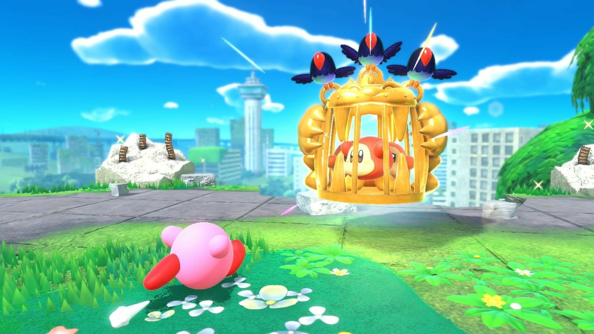 Kirby and the Forgotten Land, Memorable moments, Unforgettable journeys, Nintendo excellence, 1920x1080 Full HD Desktop