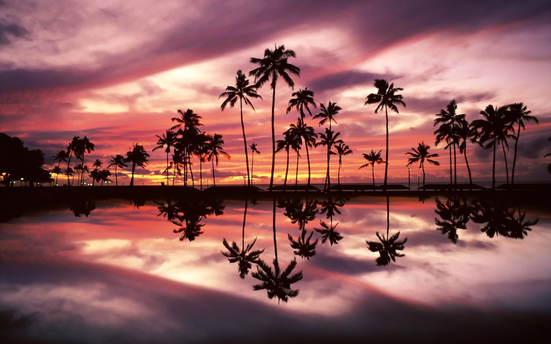 Ala Moana Beach Park, Hawaiianischer Sonnenuntergang Wallpaper, 1920x1200 HD Desktop
