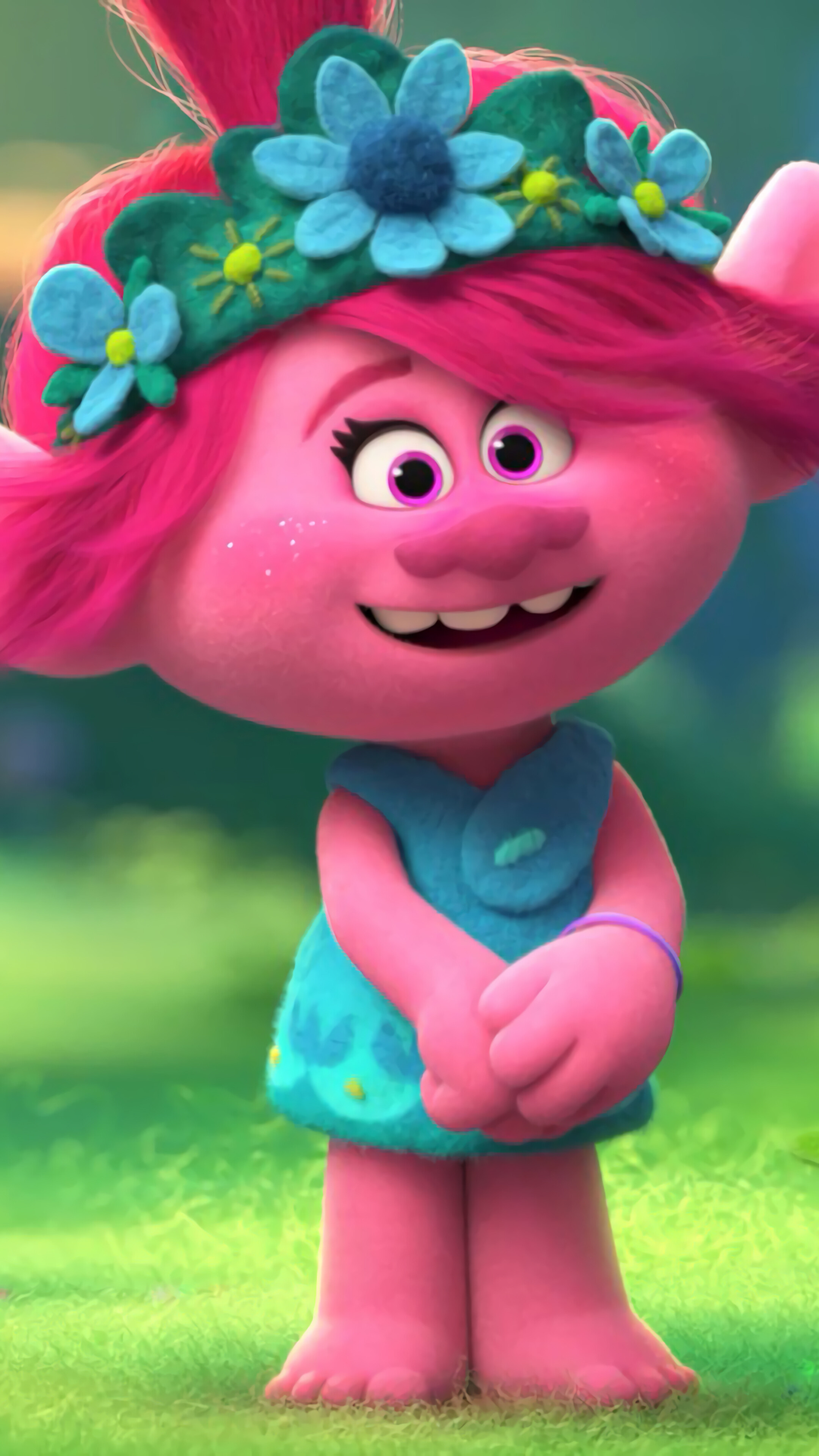 DreamWorks: American animation studio that produces animated films, Trolls. 2160x3840 4K Background.