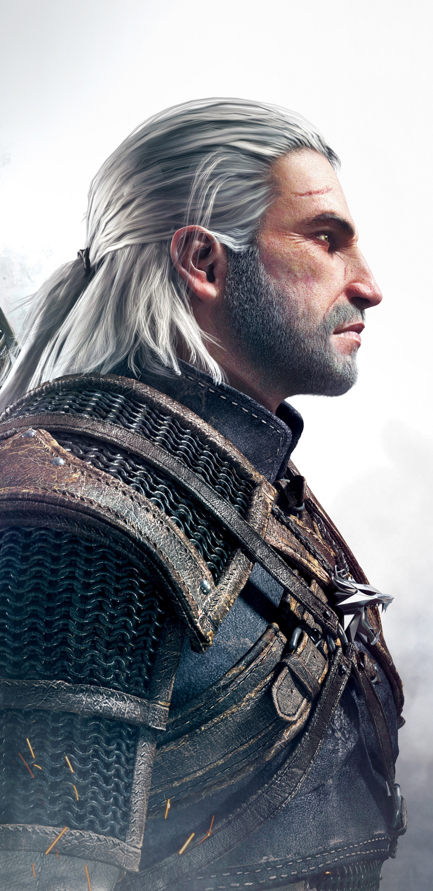 The Witcher (Game): Geralt of Rivia, Known as White Wolf. 1440x2960 HD Background.