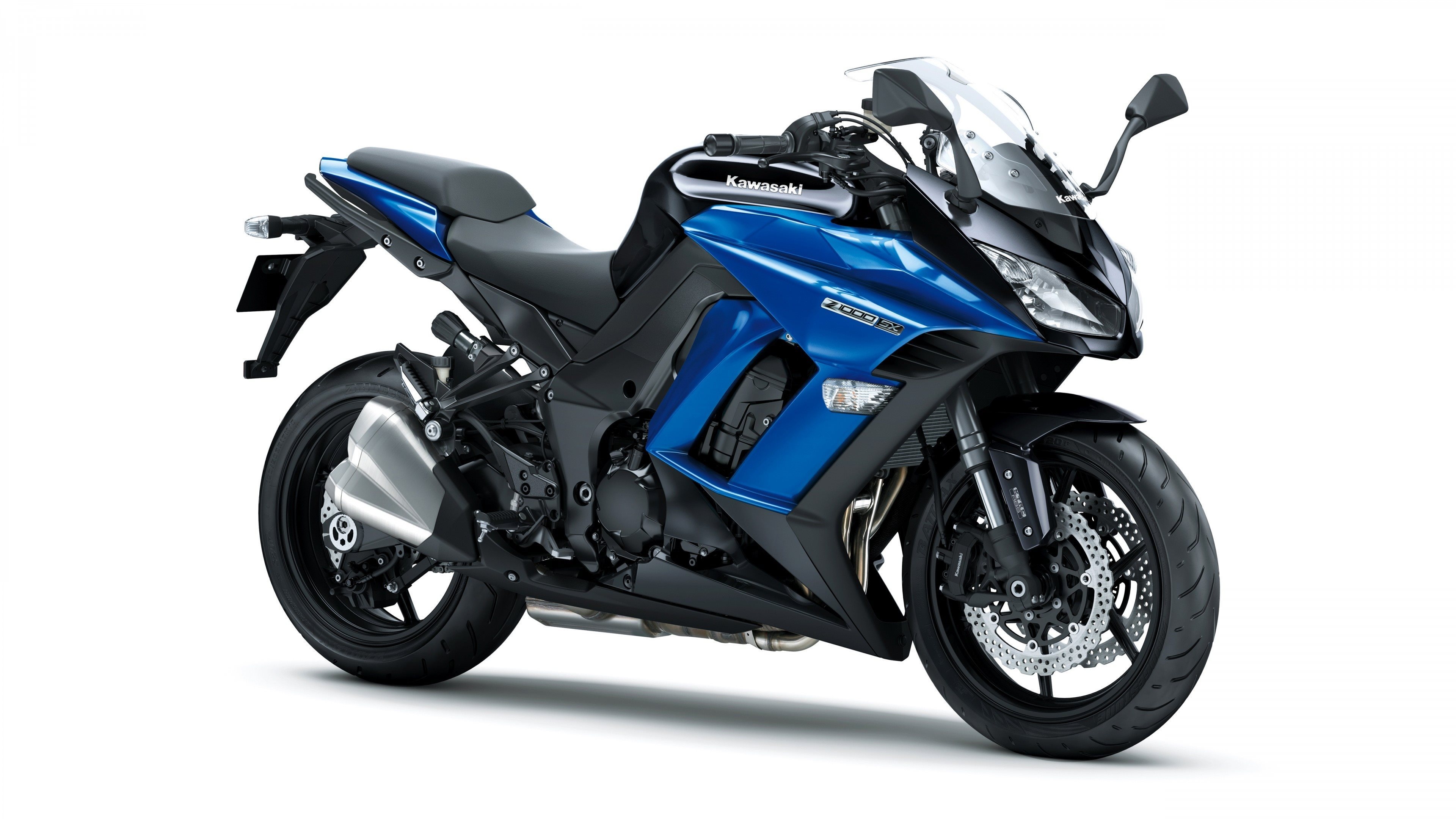 Kawasaki Ninja 1000, Sport bike, Blue Kawasaki, Japanese motorcycles, 3840x2160 4K Desktop