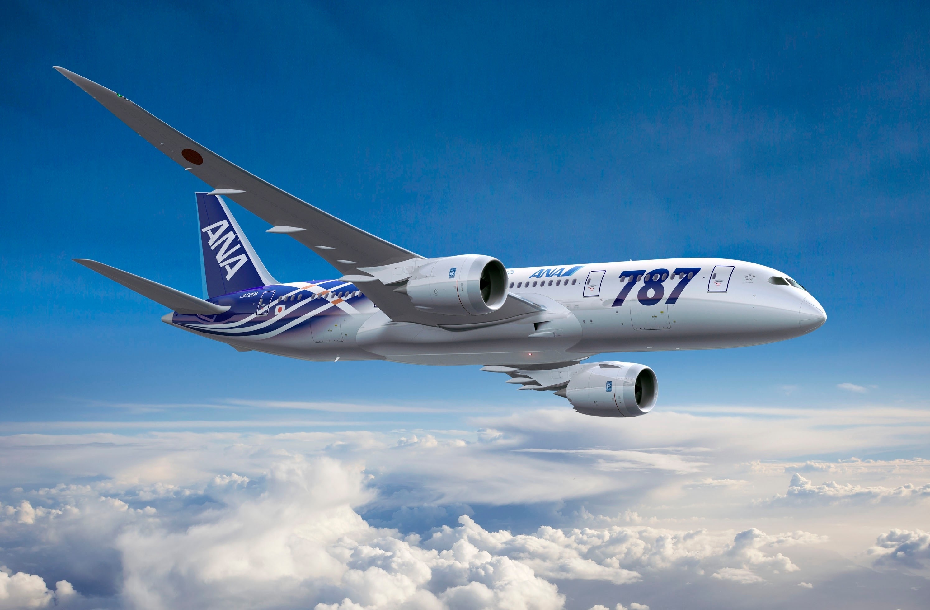 ANA, Boeing 787, Passenger flights, Wired, 2990x1970 HD Desktop