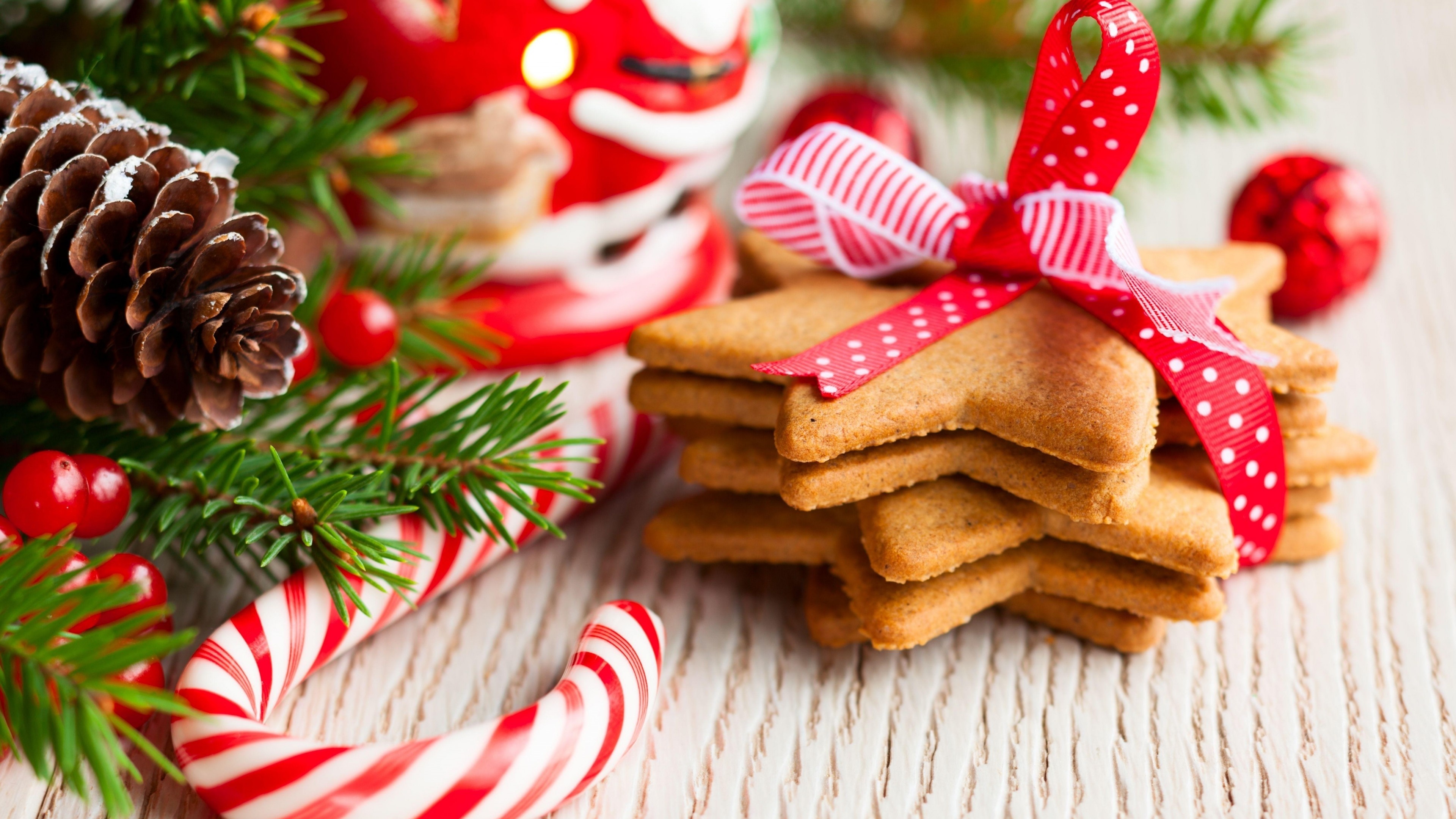 Christmas cookies, Sweet candy treats, Yummy holiday flavors, Festive delight, 3840x2160 4K Desktop