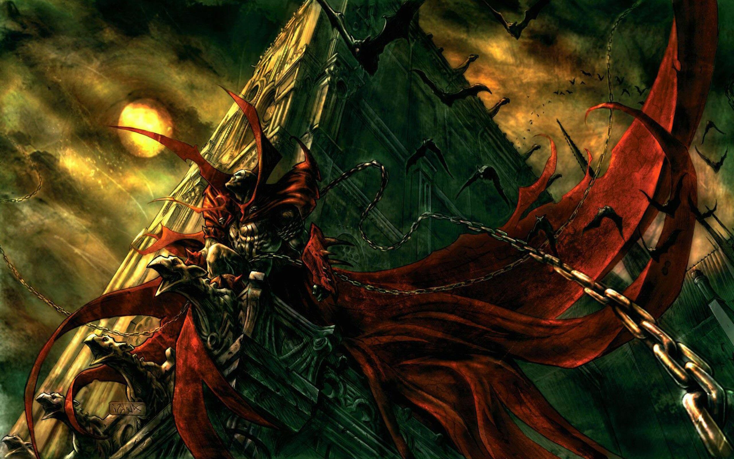 Hellspawn: Ranked №36 on IGN's list of Top 100 Comic Book Heroes. 2560x1600 HD Wallpaper.