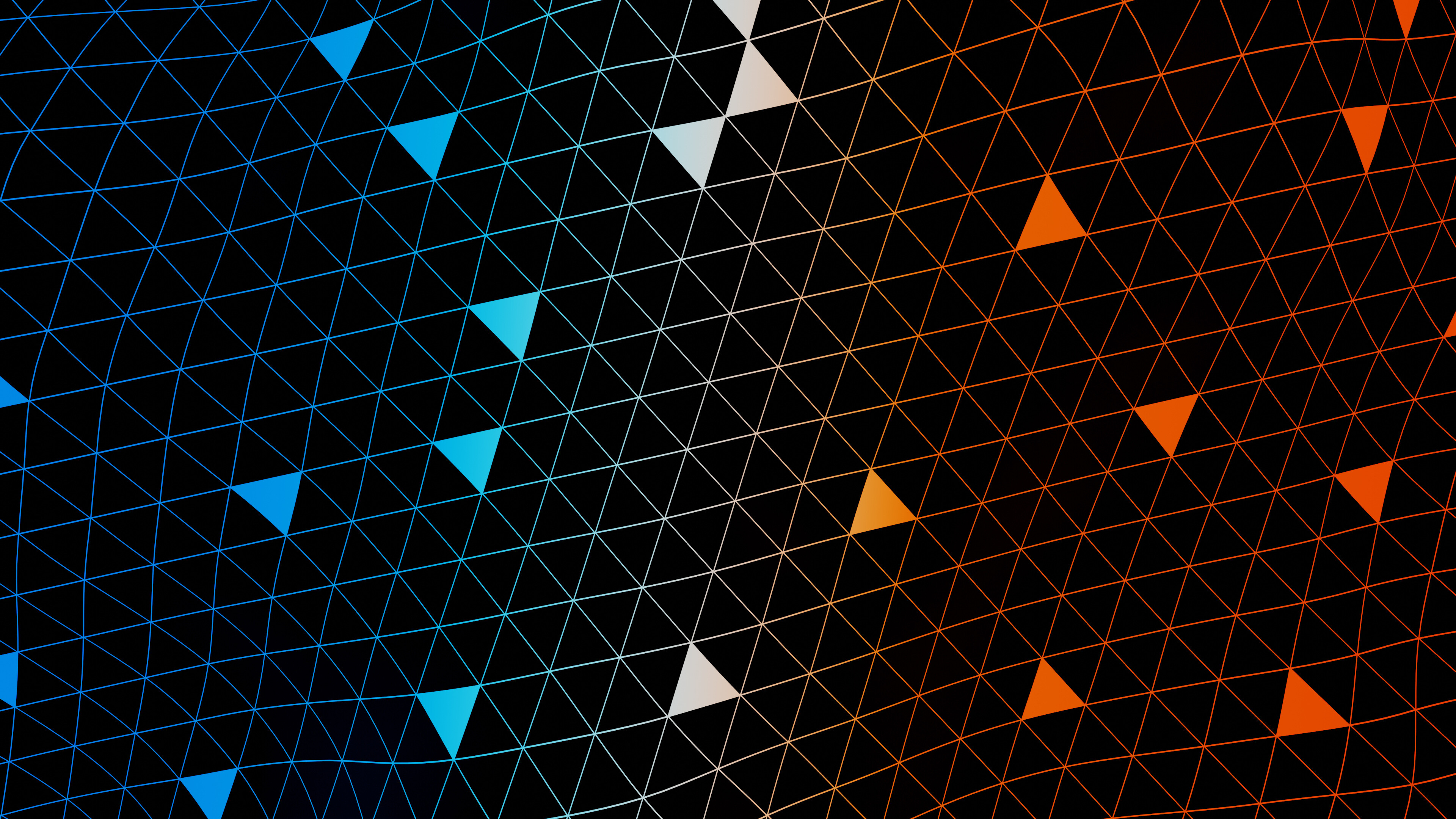 Triangle: Abstract grid, Two-dimensional space, Acute angles. 3840x2160 4K Background.