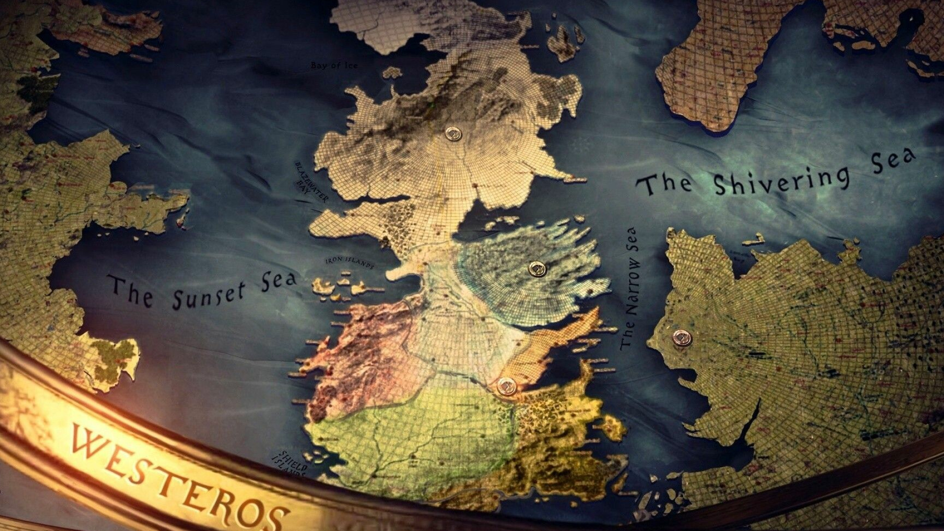 Game of Thrones: Westeros, The Sunset Sea, The Shivering Sea, The Narrow Sea. 1920x1080 Full HD Background.