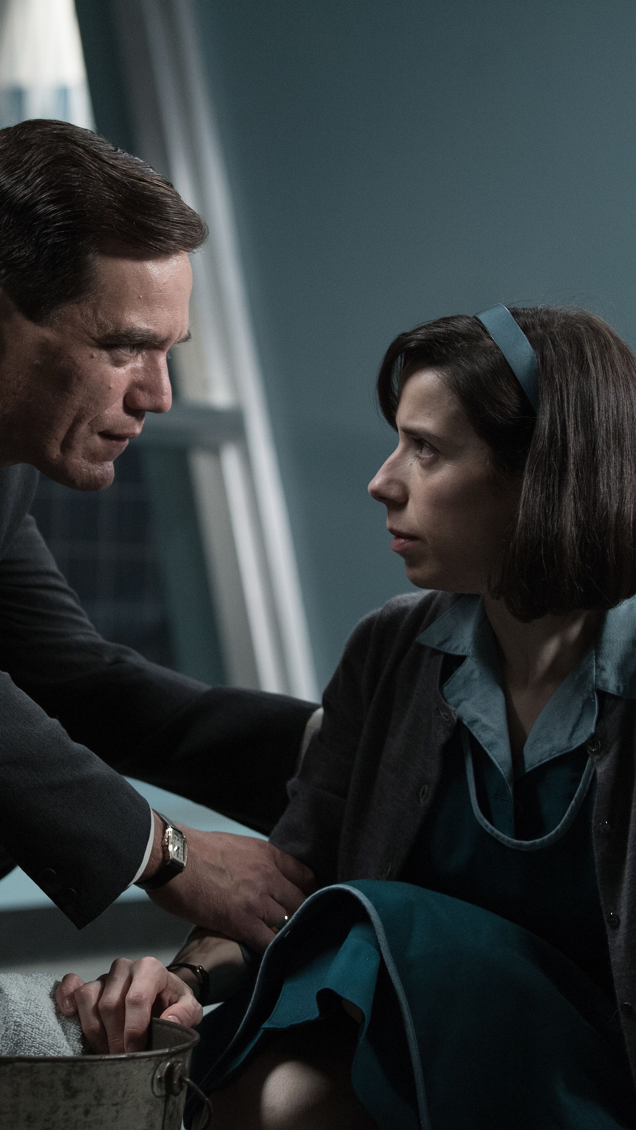 Sally Hawkins, The Shape of Water, Michael Shannon, Movies, 2160x3840 4K Phone