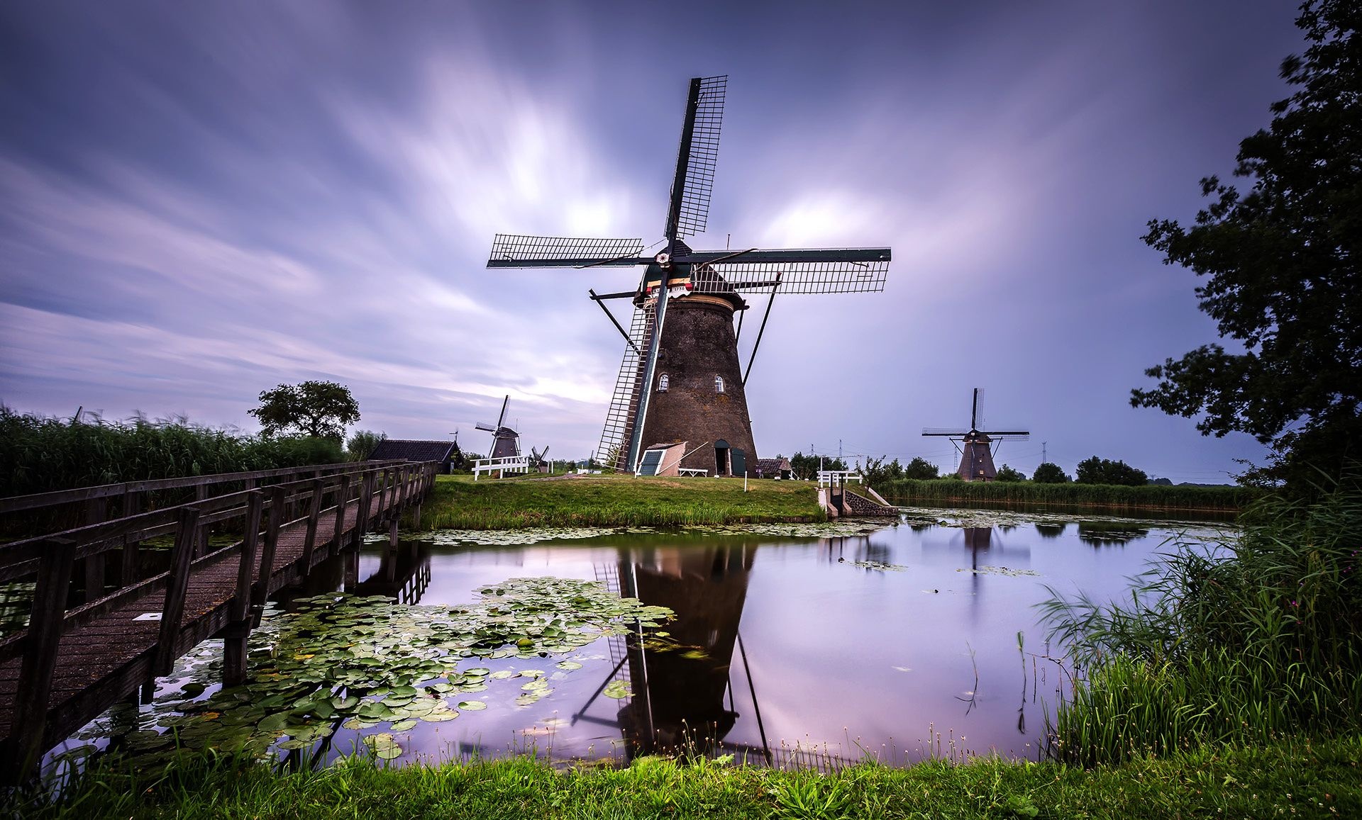 Windmills at Kinderdijk, Travels, Netherlands, Photography, 1920x1160 HD Desktop