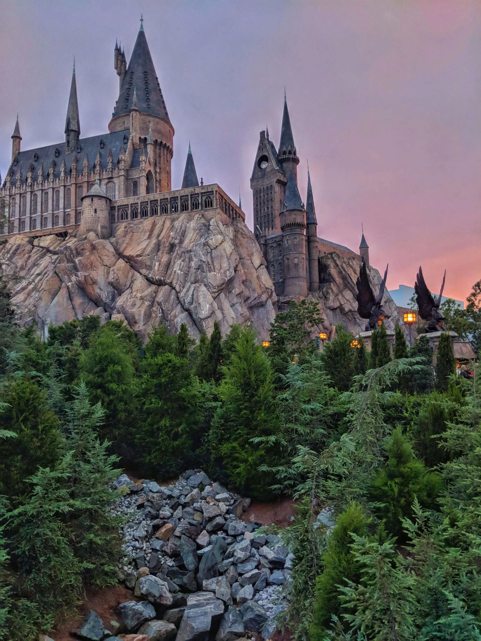 Hogwarts Castle, Magical allure, Wonders of wizards, Enchanted realm, 1920x2560 HD Phone