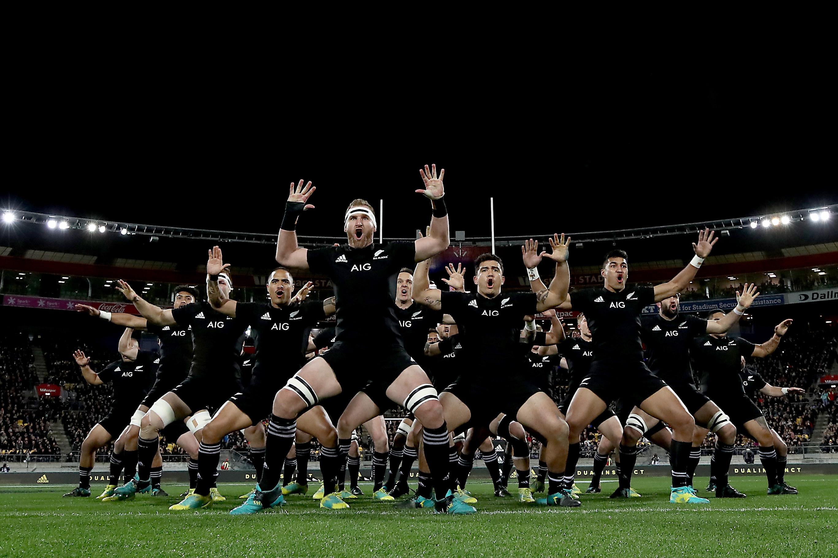 Haka: The All Blacks, The Rugby Championship, Westpac Stadium, Wellington, New Zealand. 2740x1830 HD Background.