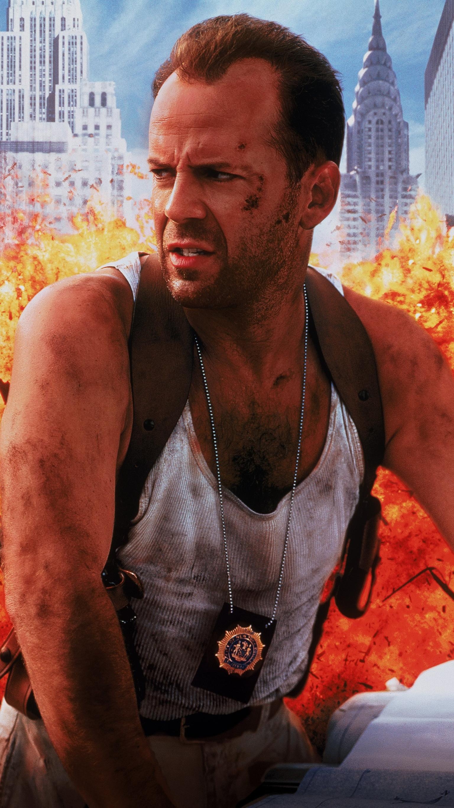 Die Hard: With a Vengeance, Iconic wallpapers, Intense scenes, Adrenaline-fueled, 1540x2740 HD Phone