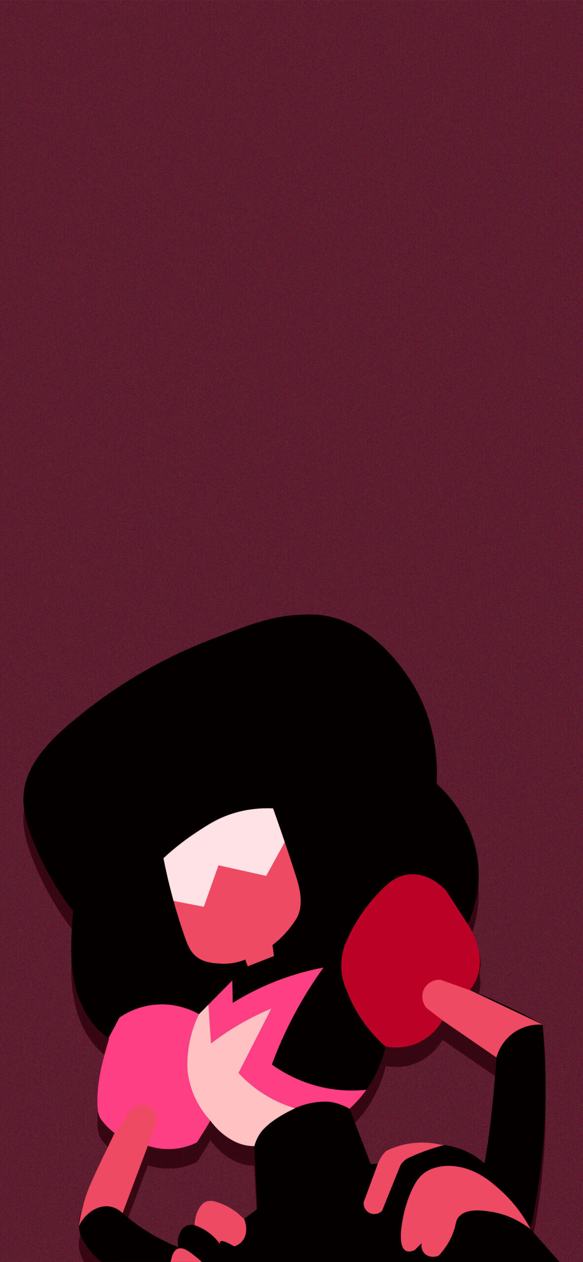 Garnet (Steven Universe): Minimalistic animated movie character, Ruby and Sapphire, Voiced by	Estelle. 1190x2560 HD Background.