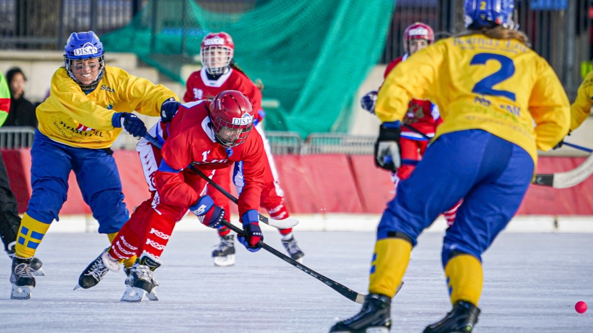 Bandy (Sports): Competitive winter sports similar to ice hockey, Team sport. 2050x1160 HD Wallpaper.