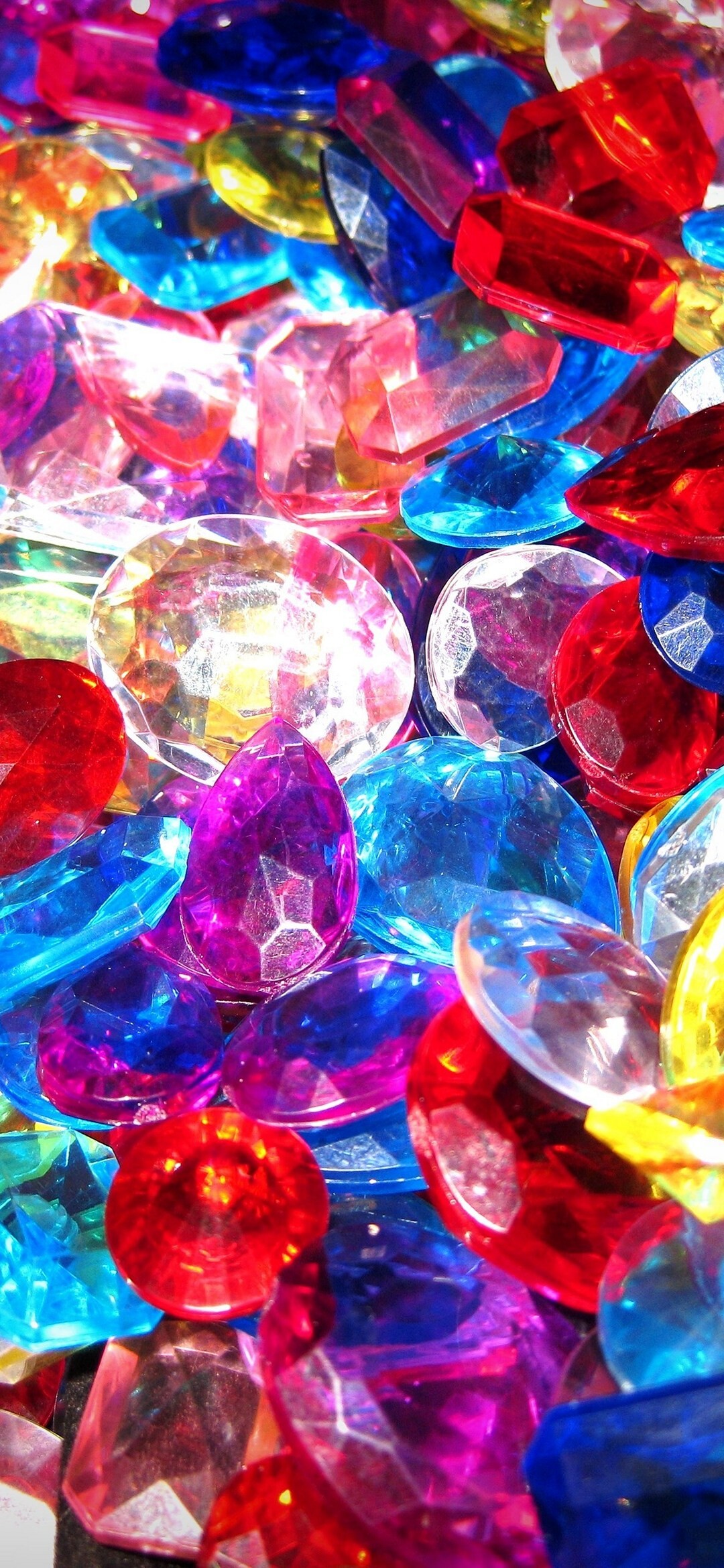 Gemstone: Colorful rocks, Various minerals highly prized for beauty durability and rarity. 1080x2340 HD Wallpaper.