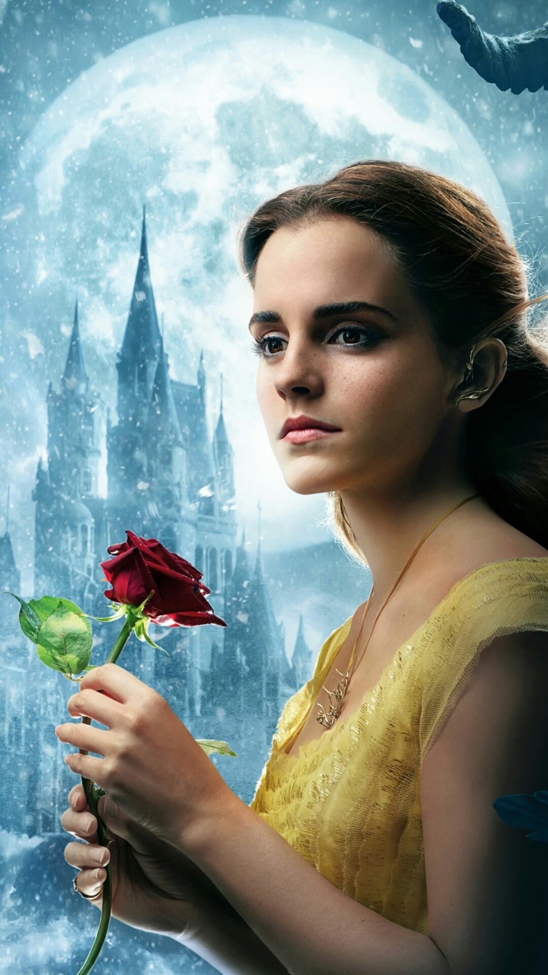 Emma Watson, Beauty and the Beast, Movie, 1080x1920 Full HD Phone