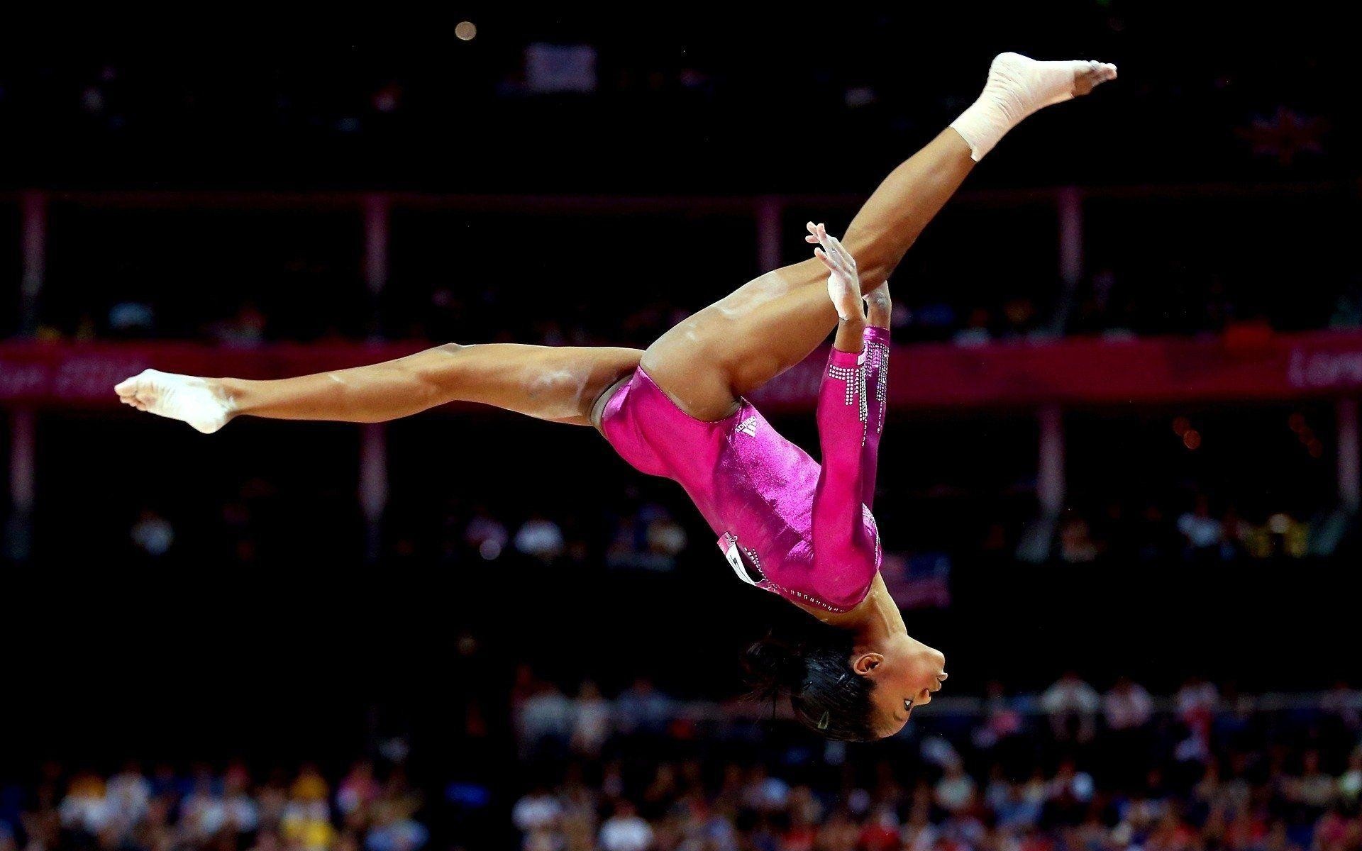 Balance Beam: Gabby Douglas, The 2012 Olympic all-around champion and the 2015 World all-around silver medalist. 1920x1200 HD Wallpaper.