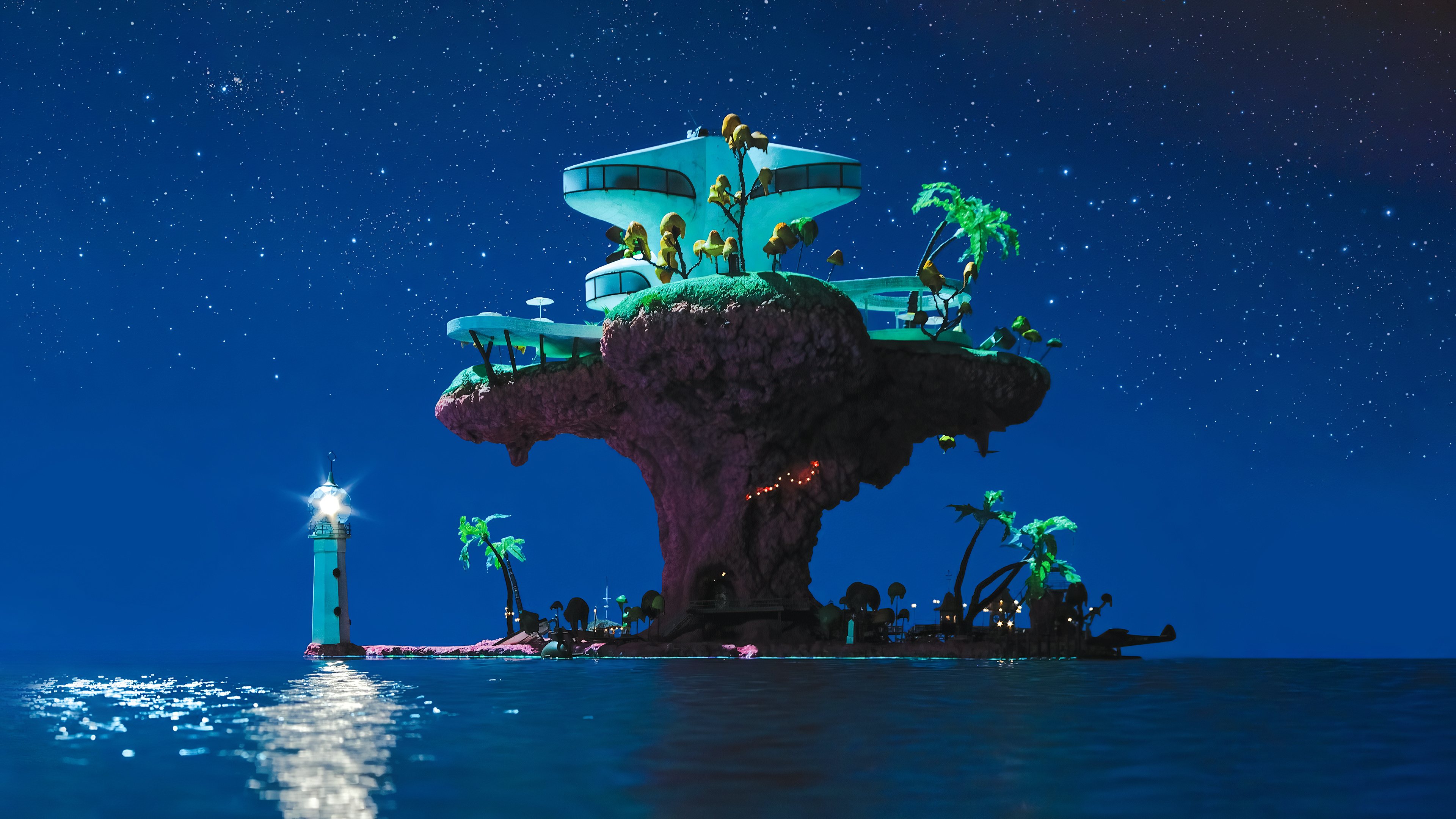 Gorillaz: Plastic Beach, The group's third studio album, A wide eclectic mix of new and established talent. 3840x2160 4K Wallpaper.