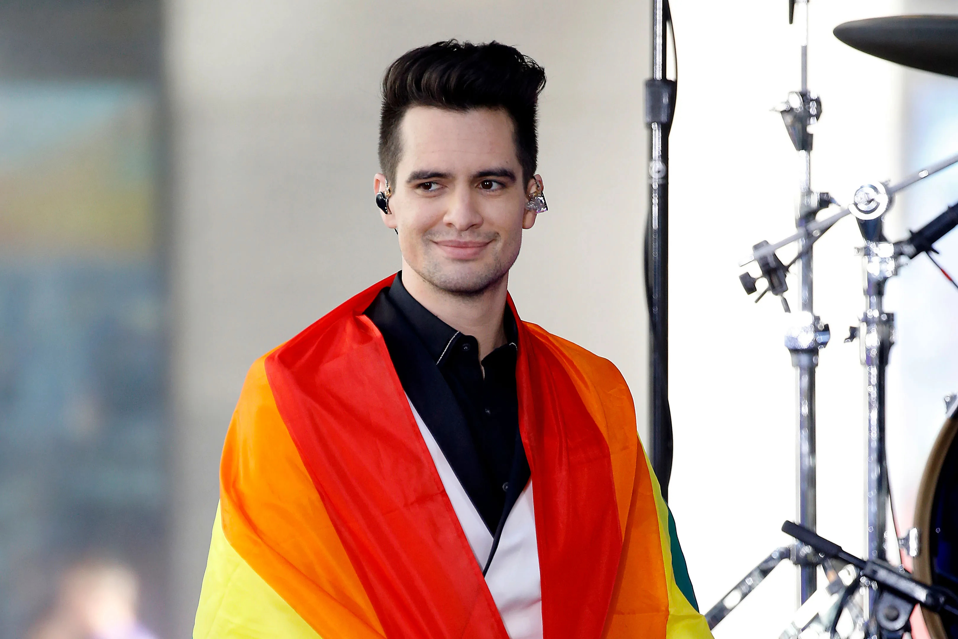 Brendon Urie: Former lead vocalist and frontman of Panic! at the Disco. 3240x2160 HD Background.