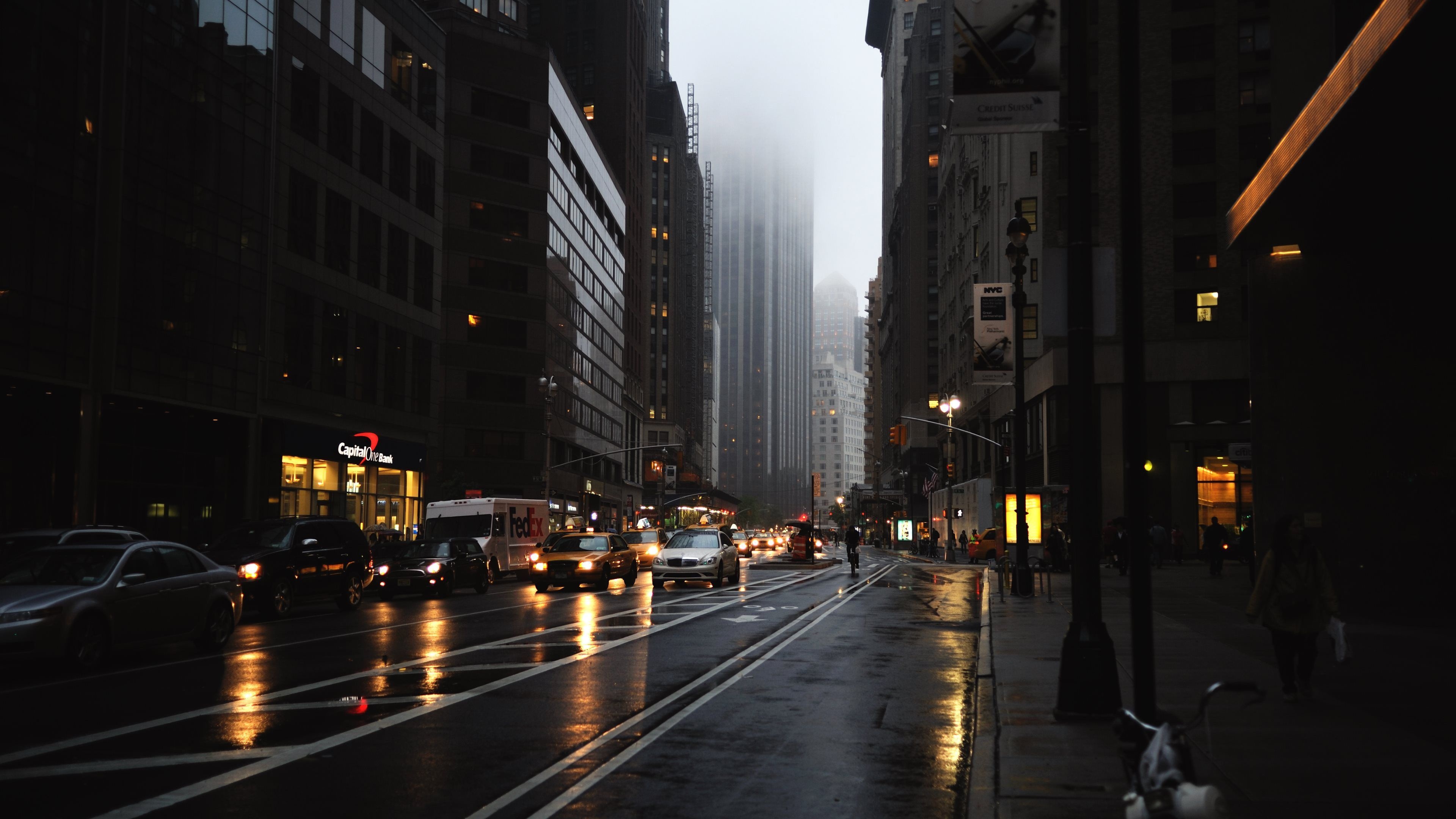New York aesthetic, NYC rain wallpapers, Atmospheric images, Rainy days, 3840x2160 4K Desktop