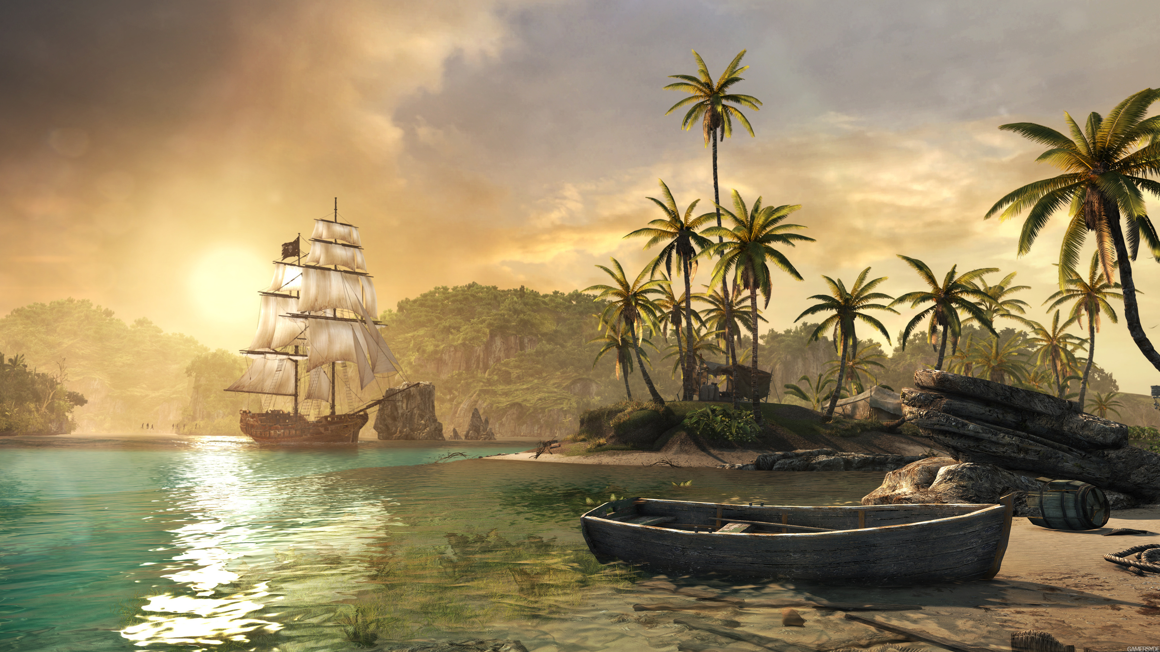 Jackdaw Ship, Assassins Creed IV Black Flag, Fondos de pantalla, 3840x2160 4K Desktop