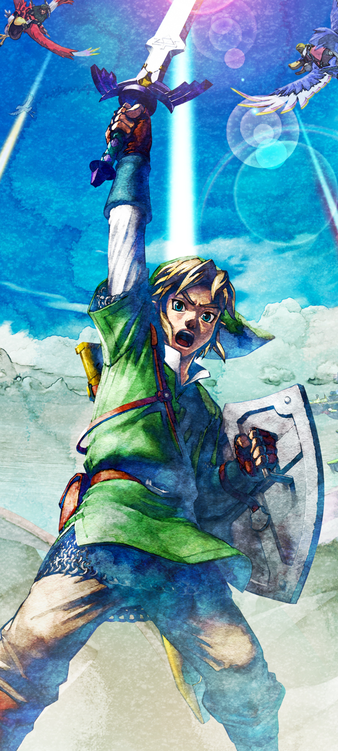 The Legend of Zelda, Skyward Sword, Gaming epic, Hero's tale, 1080x2400 HD Handy
