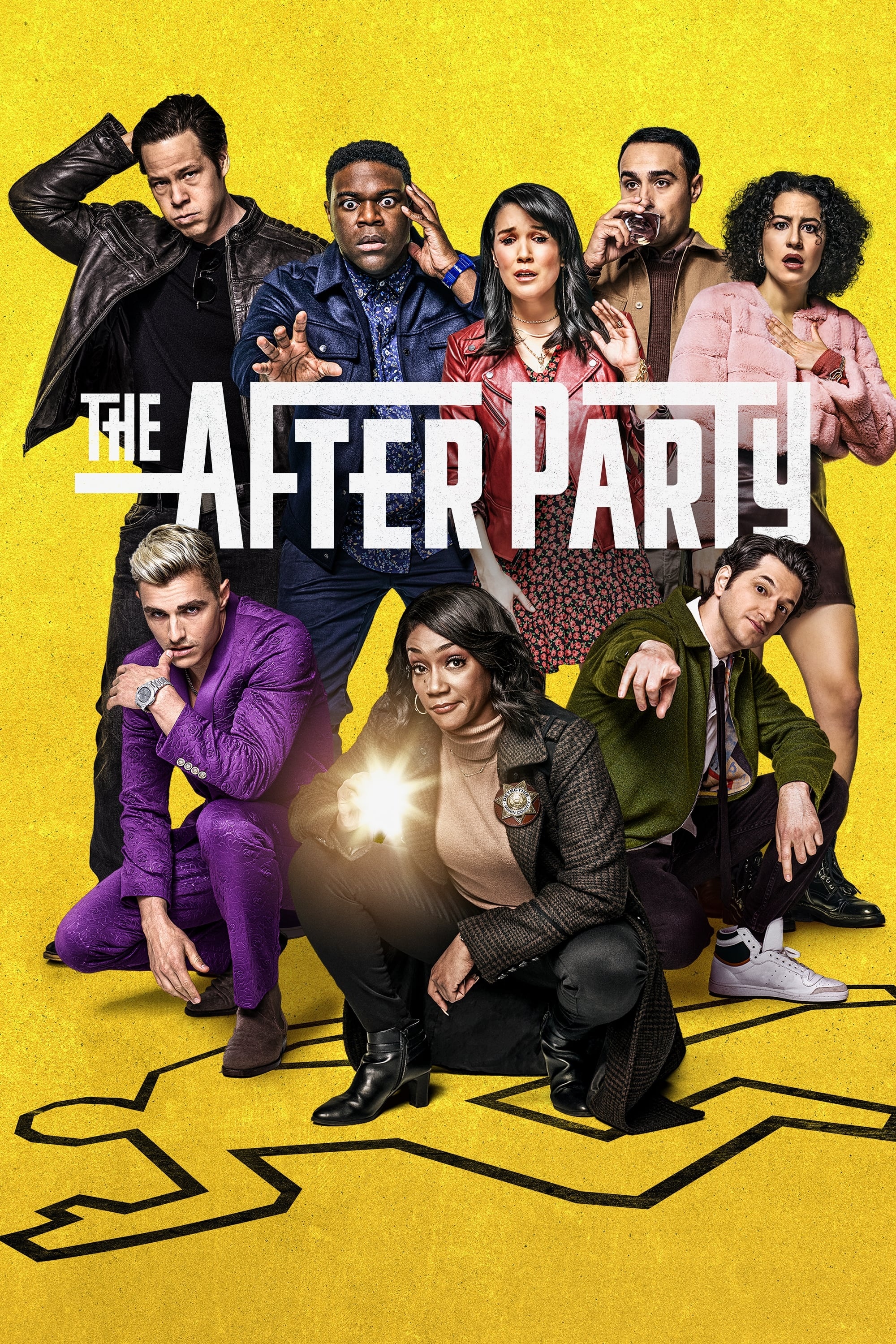 The Afterparty TV series, Comedy ensemble cast, Celebrity cameos, Hilarious party antics, 2000x3000 HD Phone