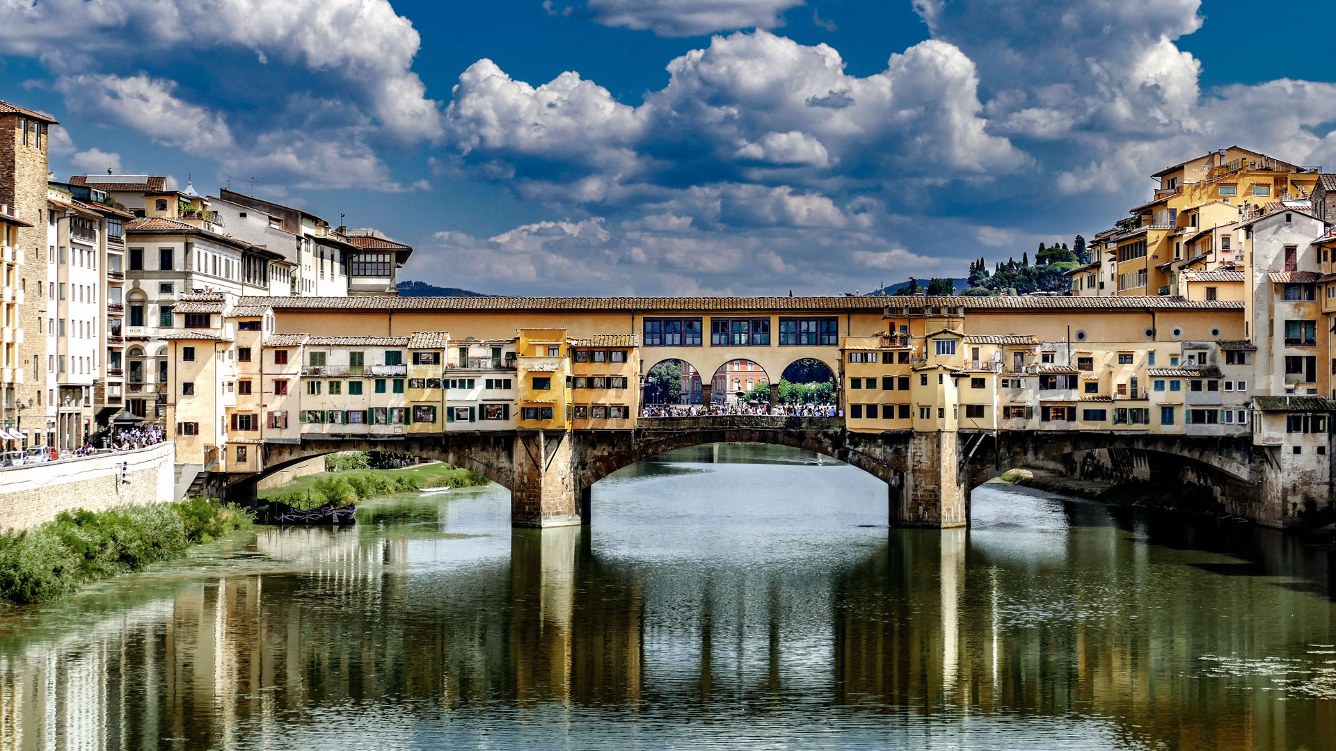 Bilder von Florenz Italien - Ponte Vecchio, 1920x1080 Full HD Desktop