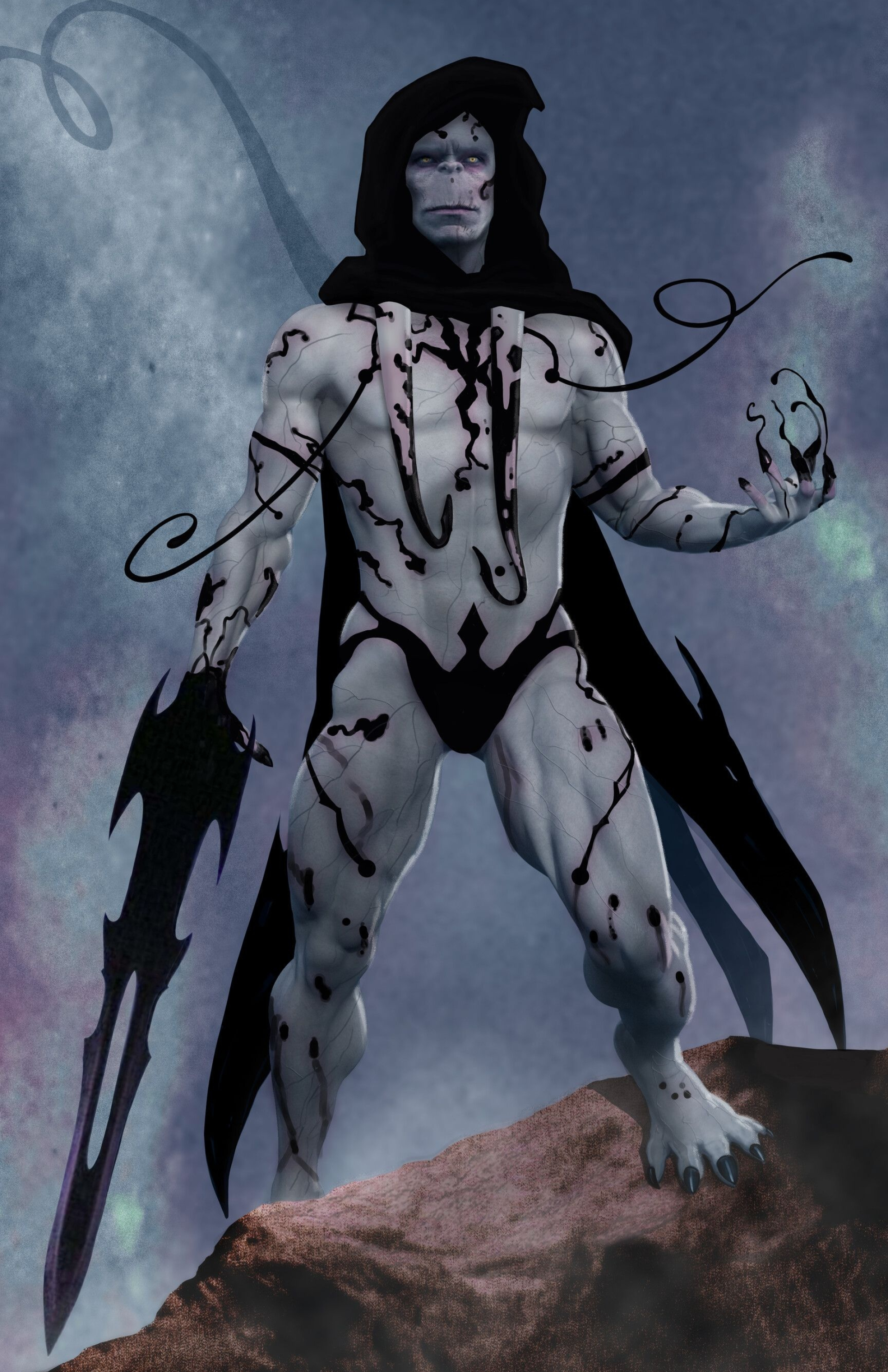 Gorr the God Butcher: Armed with All-Black the Necrosword, Created by Jason Aaron and Esad Ribic. 1920x2970 HD Background.