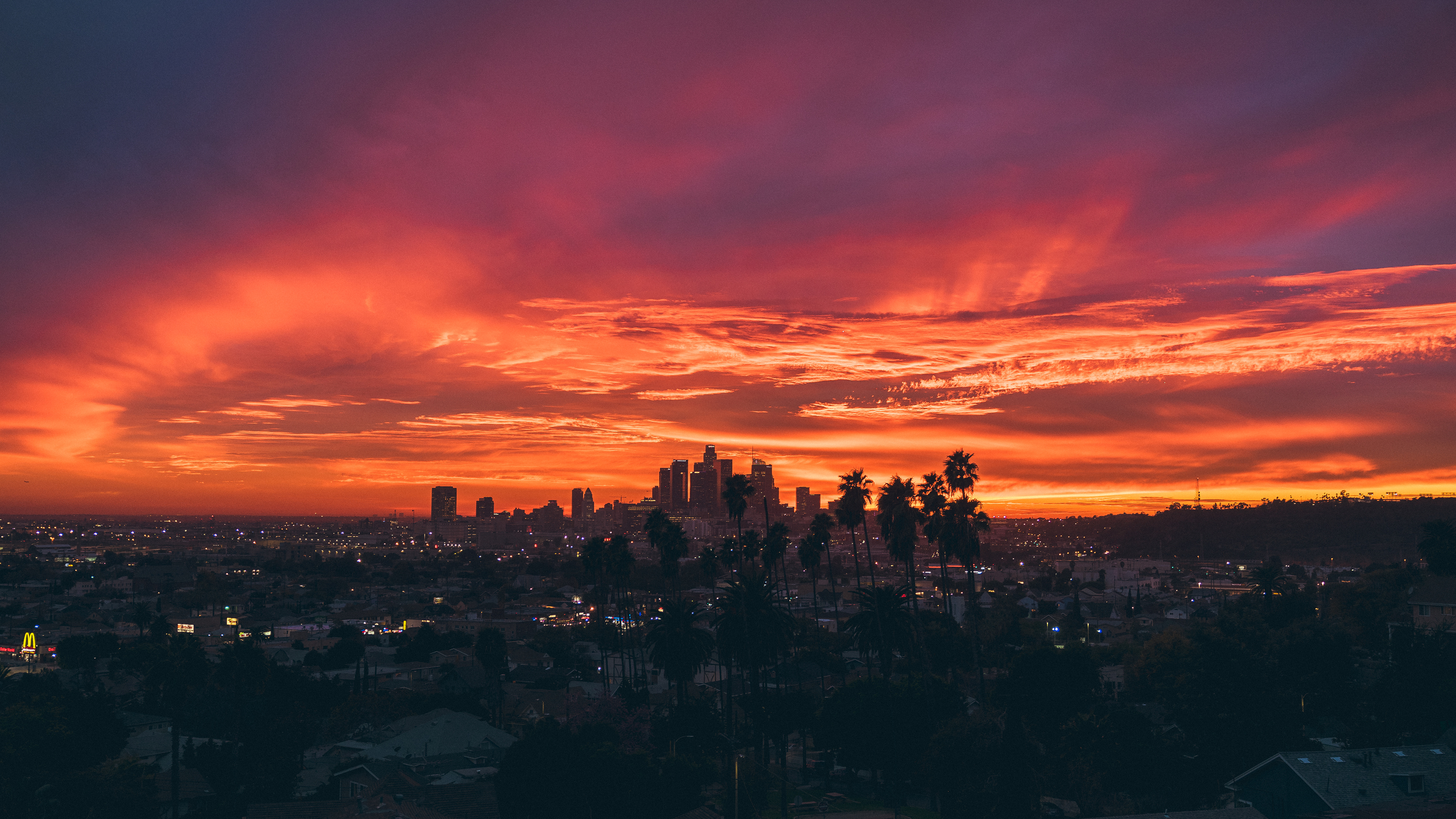 Los Angeles Skyline, Travels, Pin on California, 3840x2160 4K Desktop