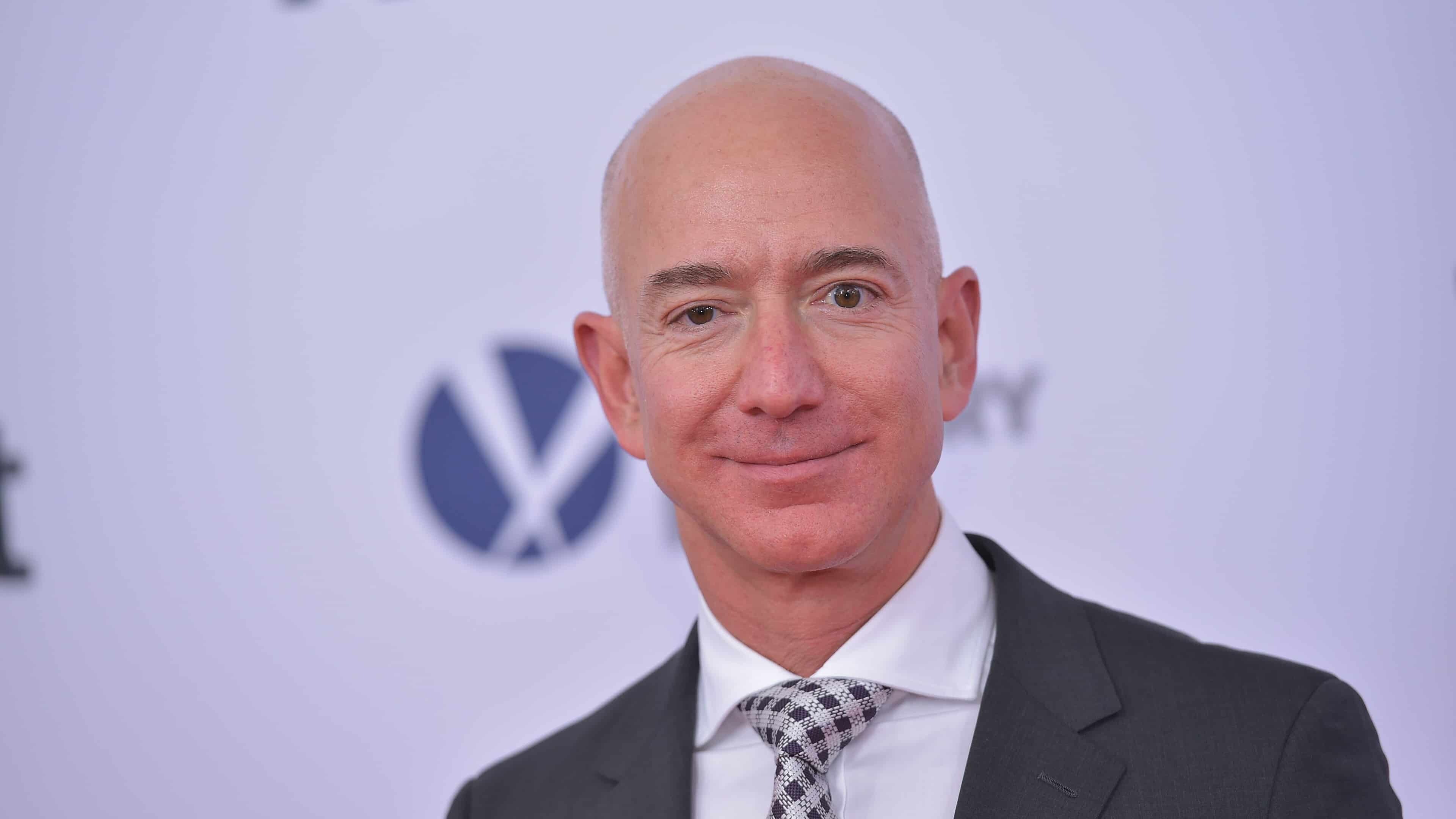 Jeff Bezos: An American entrepreneur, media proprietor, investor, and commercial astronaut. 3840x2160 4K Wallpaper.