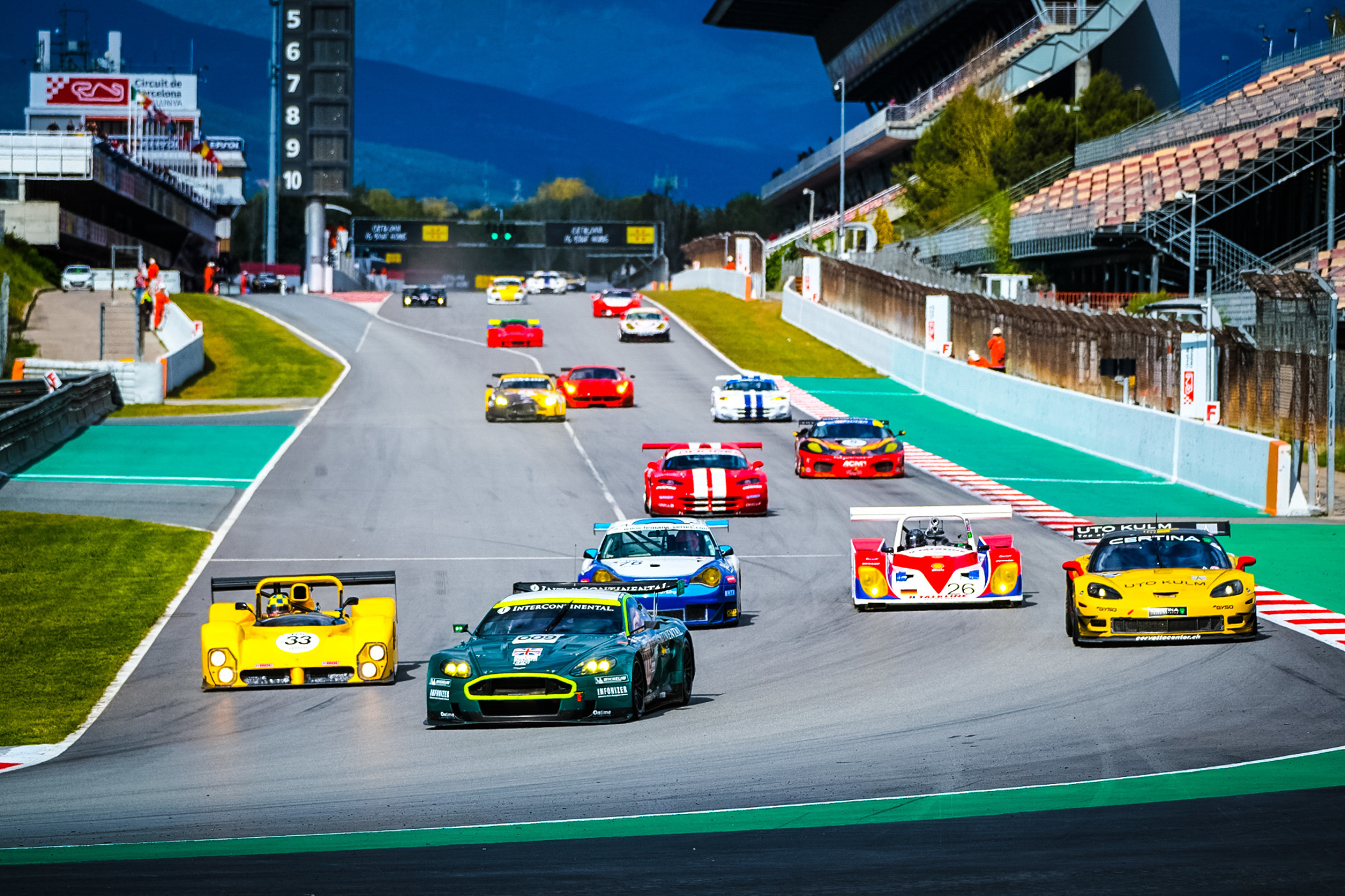 Endurance Racing: Mixed-Class Races, Uncrowded Highways, Barcelona-Catalonia Circuit, GTR. 2100x1400 HD Background.