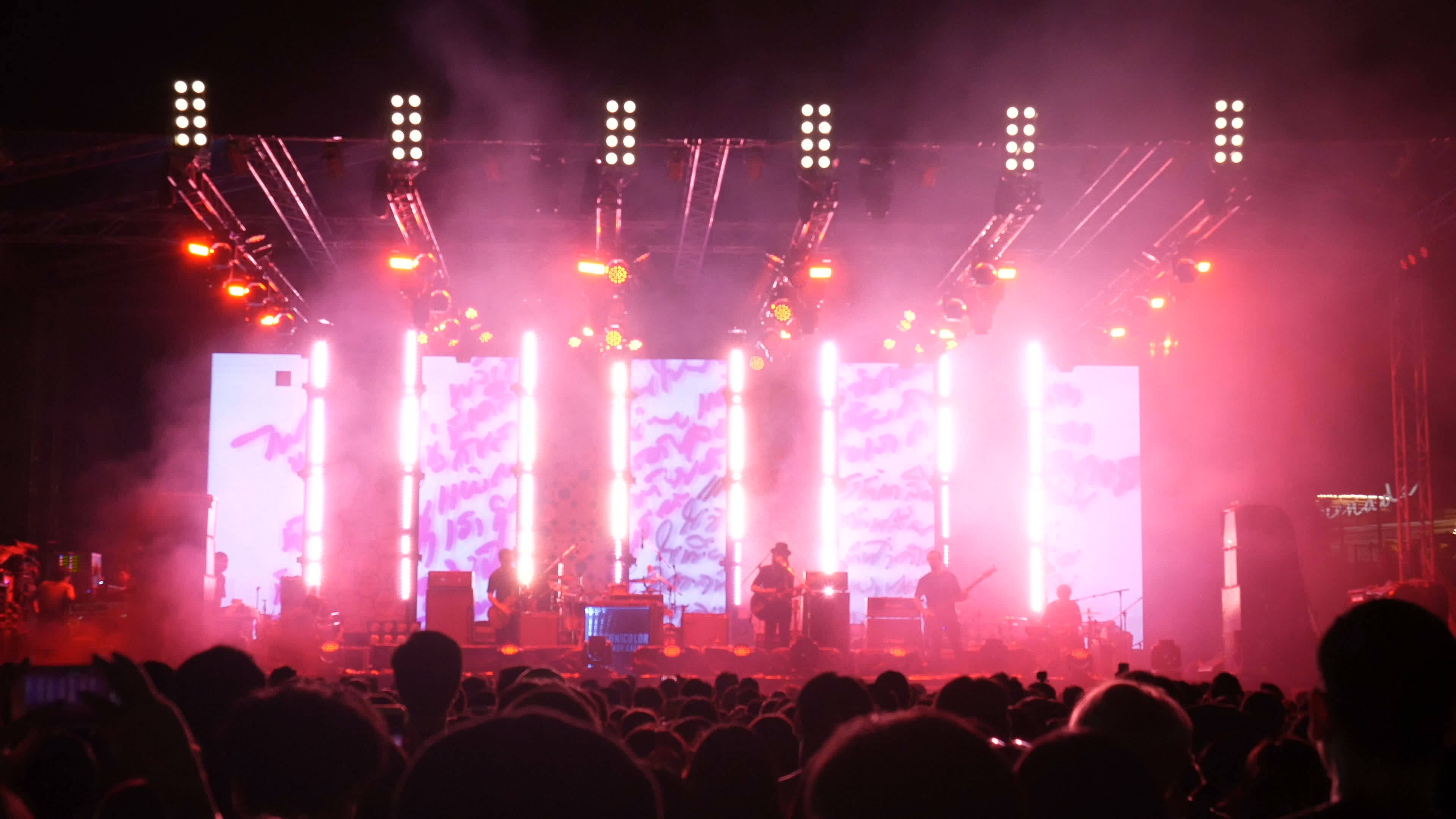Concert crowd, Blurred stage lights, Dynamic movement, Rock n roll energy, 3840x2160 4K Desktop