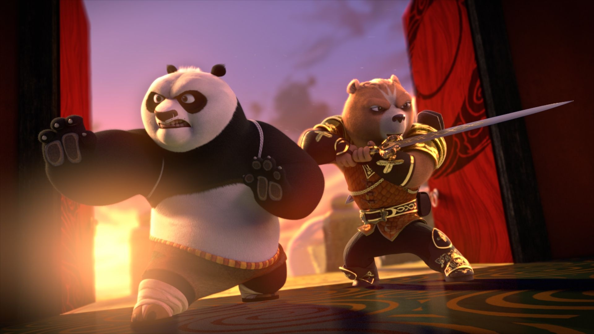 Kung Fu Panda: The Dragon Knight, Po on quest, Redemption, Animated series, 1920x1080 Full HD Desktop