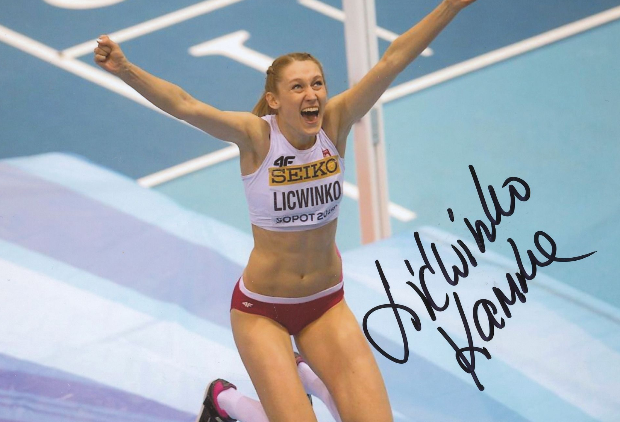 Kamila Licwinko, Autographed photo, Polish athlete, 2120x1450 HD Desktop