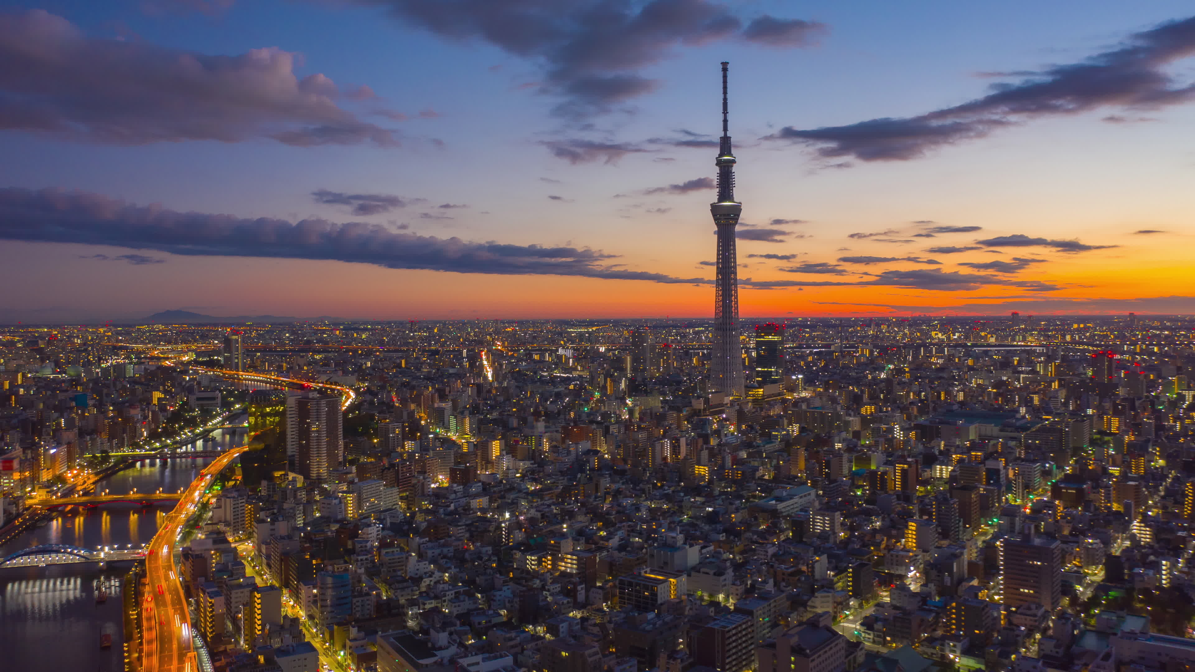Japan Skyline, Free stock footage, Tokyo Japan, 3840x2160 4K Desktop