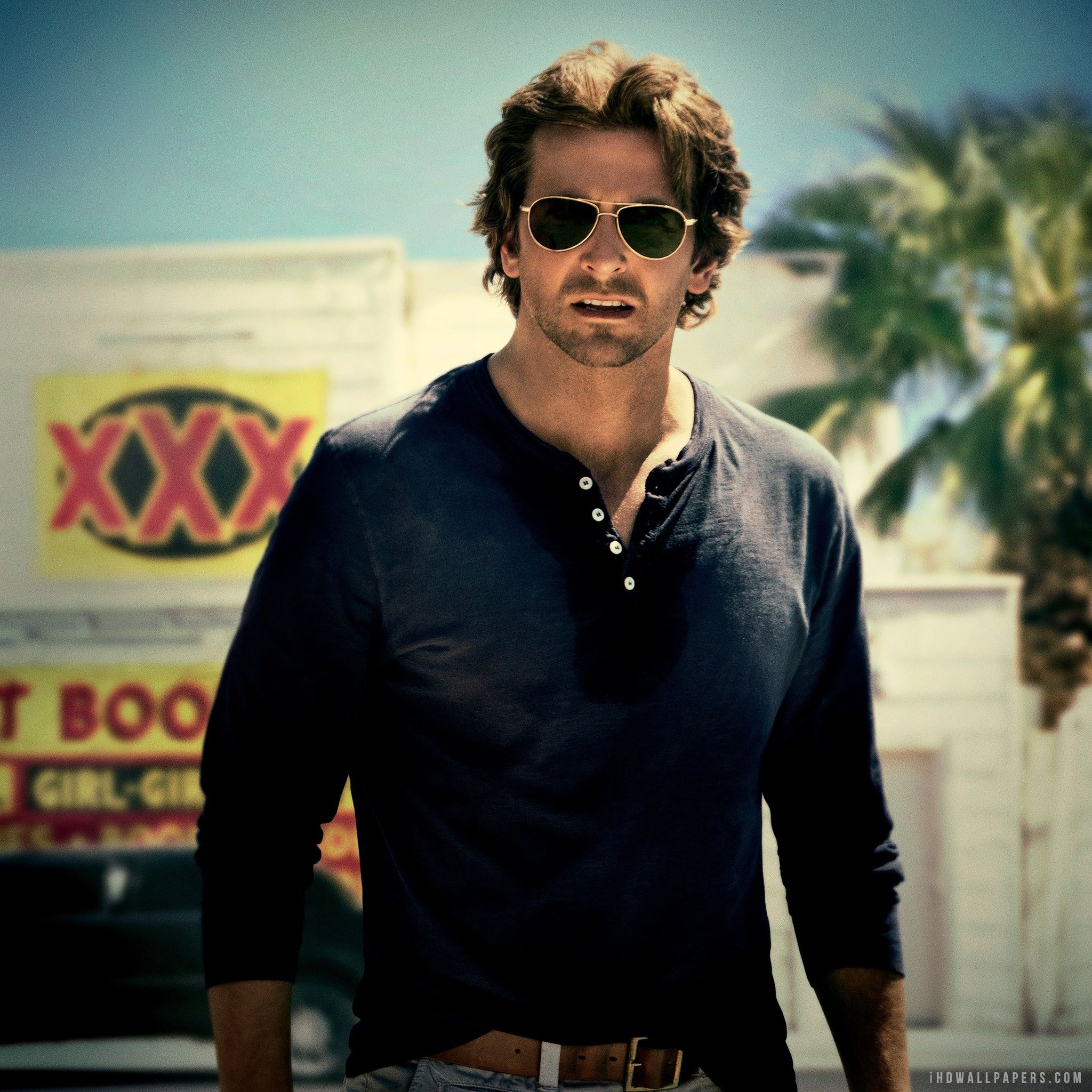 The Hangover: Bradley Cooper, Phil, a teacher and the leader of the Wolfpack. 2050x2050 HD Background.