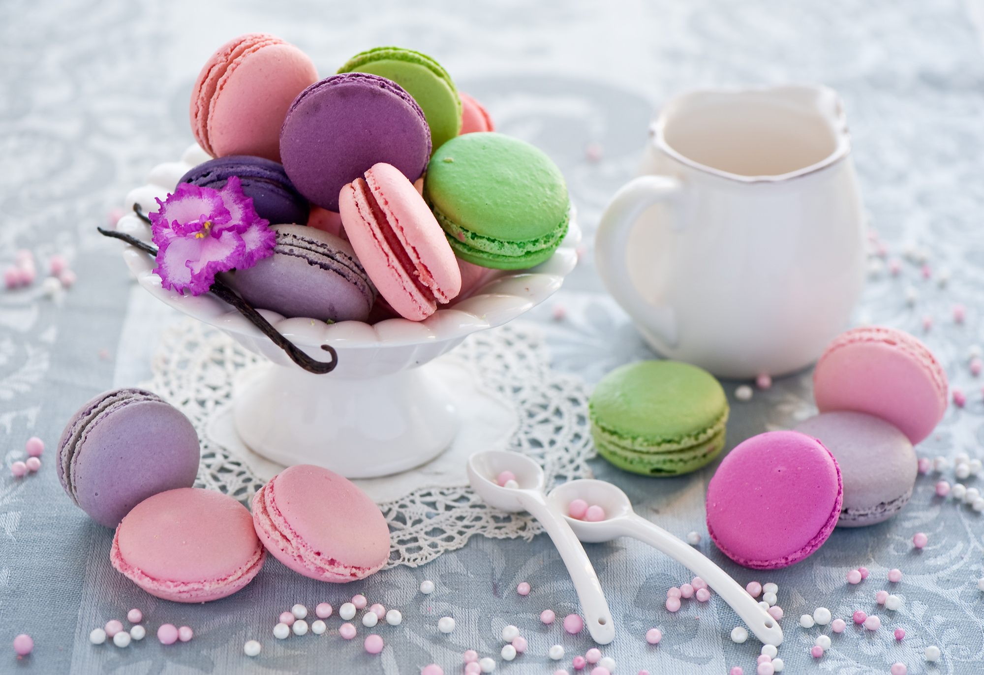 Macaron: Baked cookies, Food, French snack. 2000x1380 HD Wallpaper.