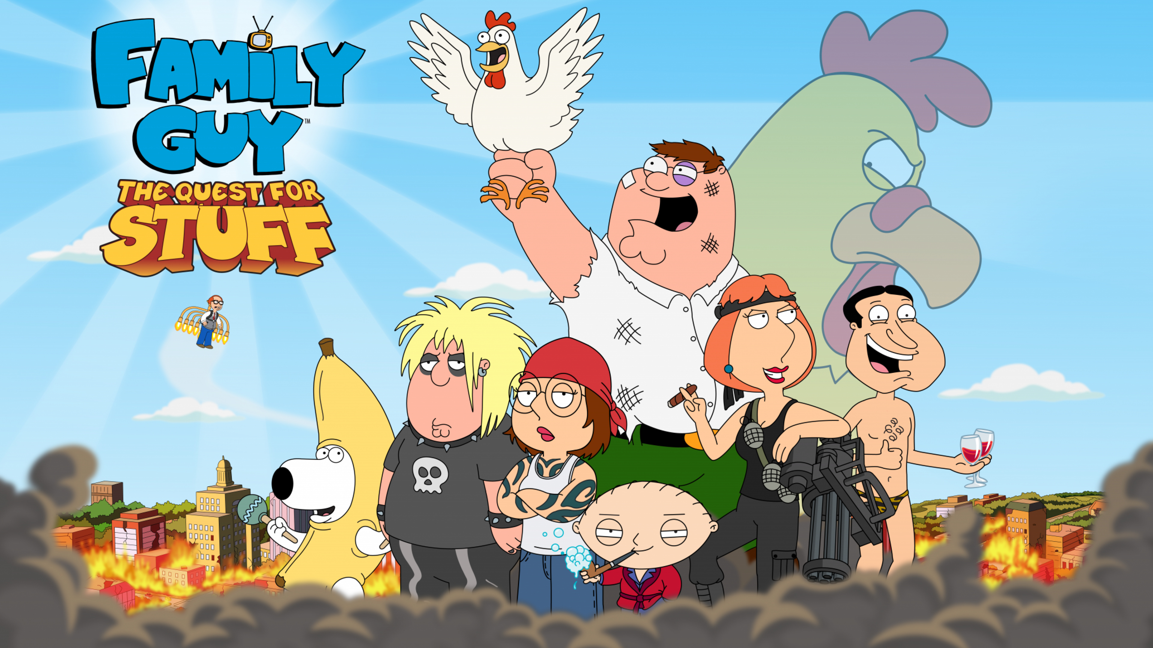 Family Guy Animation, Cover art, UHD TV, 3840x2160 4K Desktop