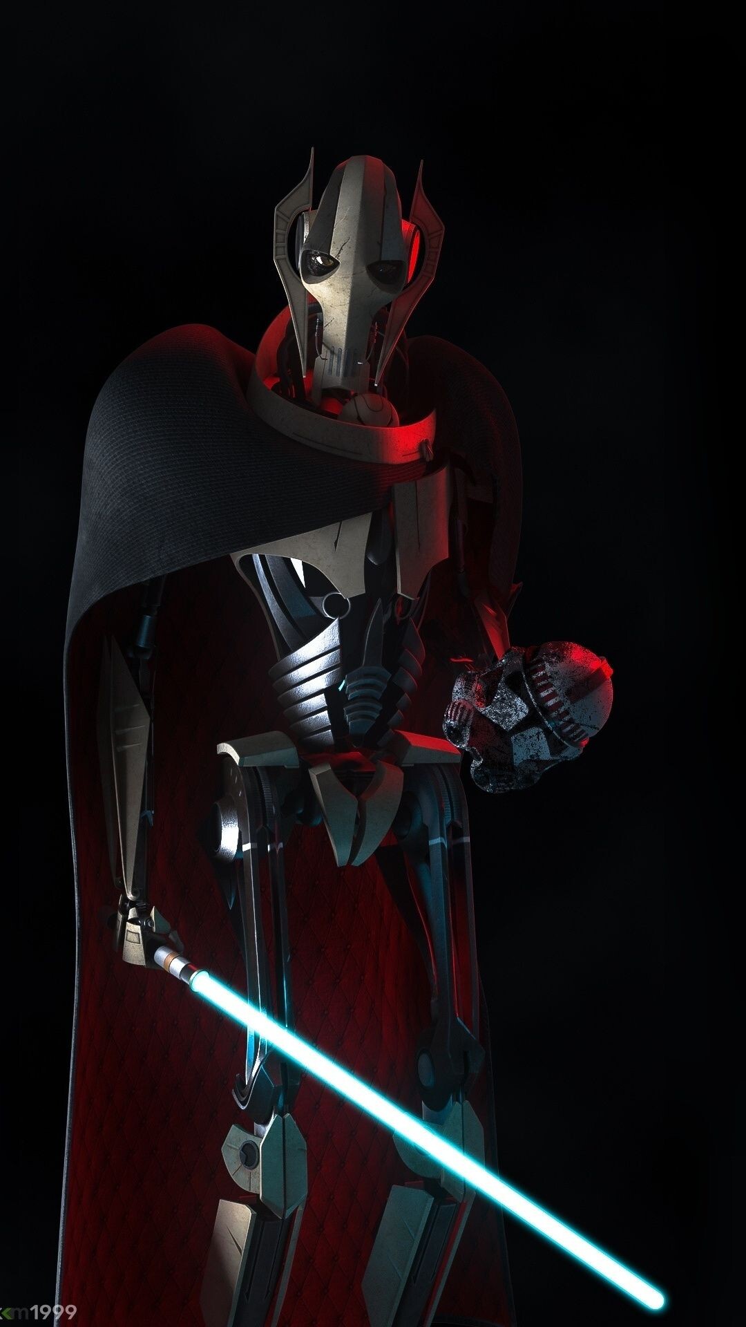 General Grievous: An enemy feared by clones and Jedi, The fearless supreme commander of the Droid Army. 1080x1920 Full HD Wallpaper.