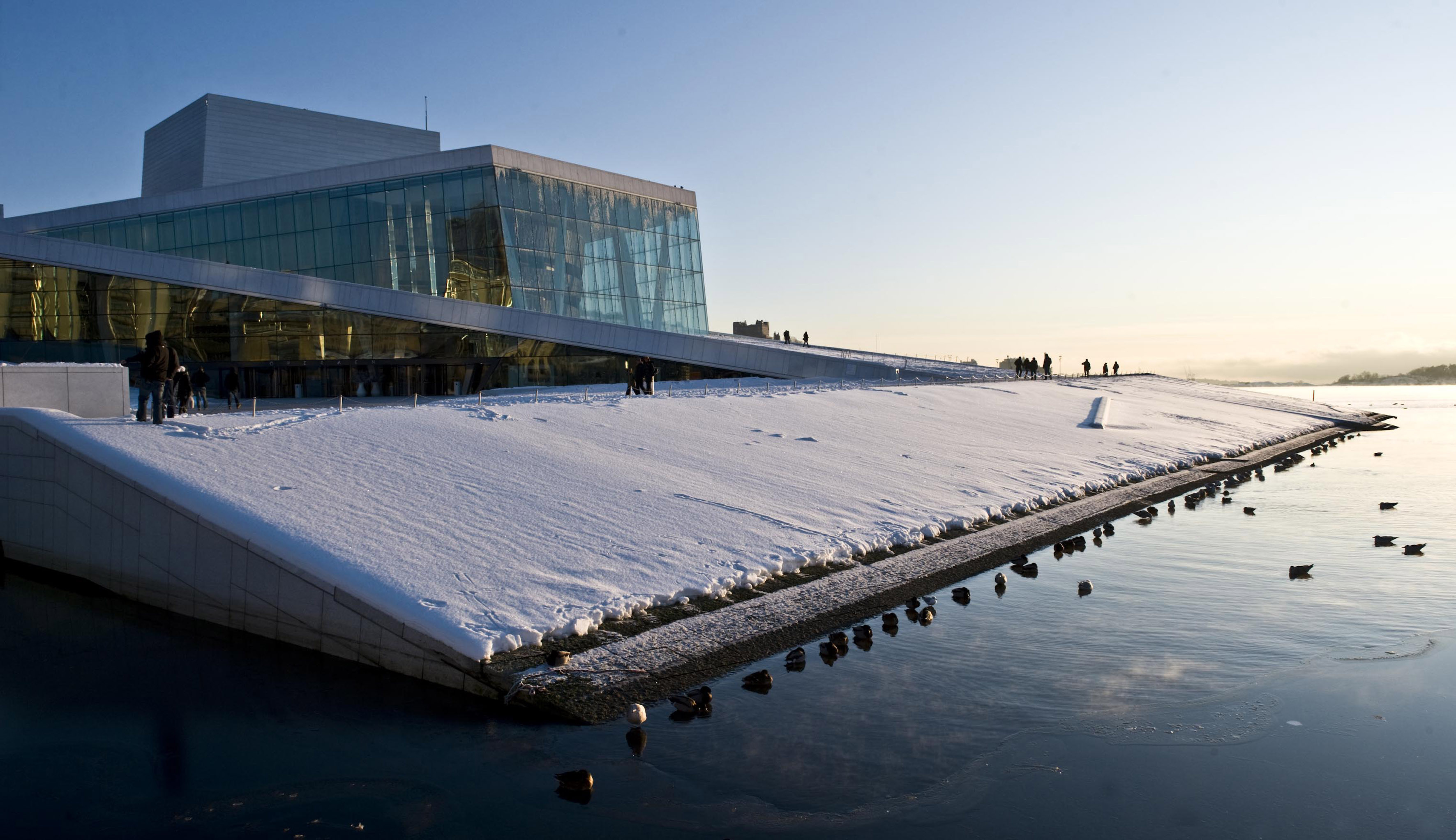 Oslo Opera House, Norway's beauty, Captivating ambiance, Scenic views, 3550x2050 HD Desktop