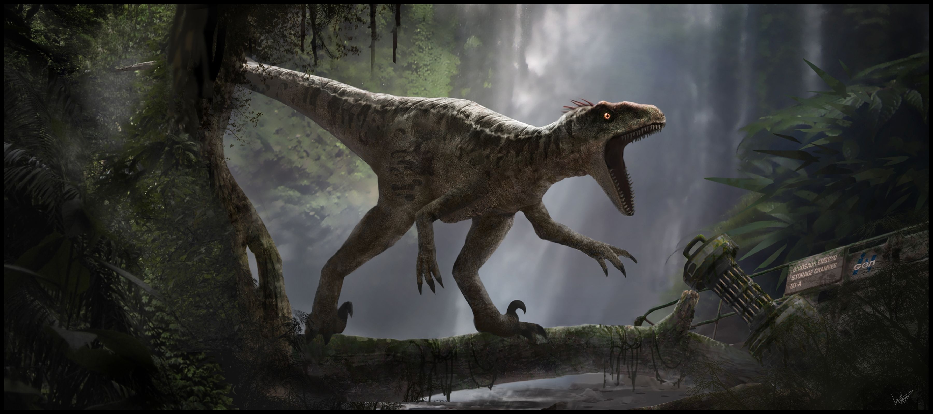 Velociraptor, Raptor wallpapers, 4K backgrounds, Dinosaur predators, 3600x1600 Dual Screen Desktop