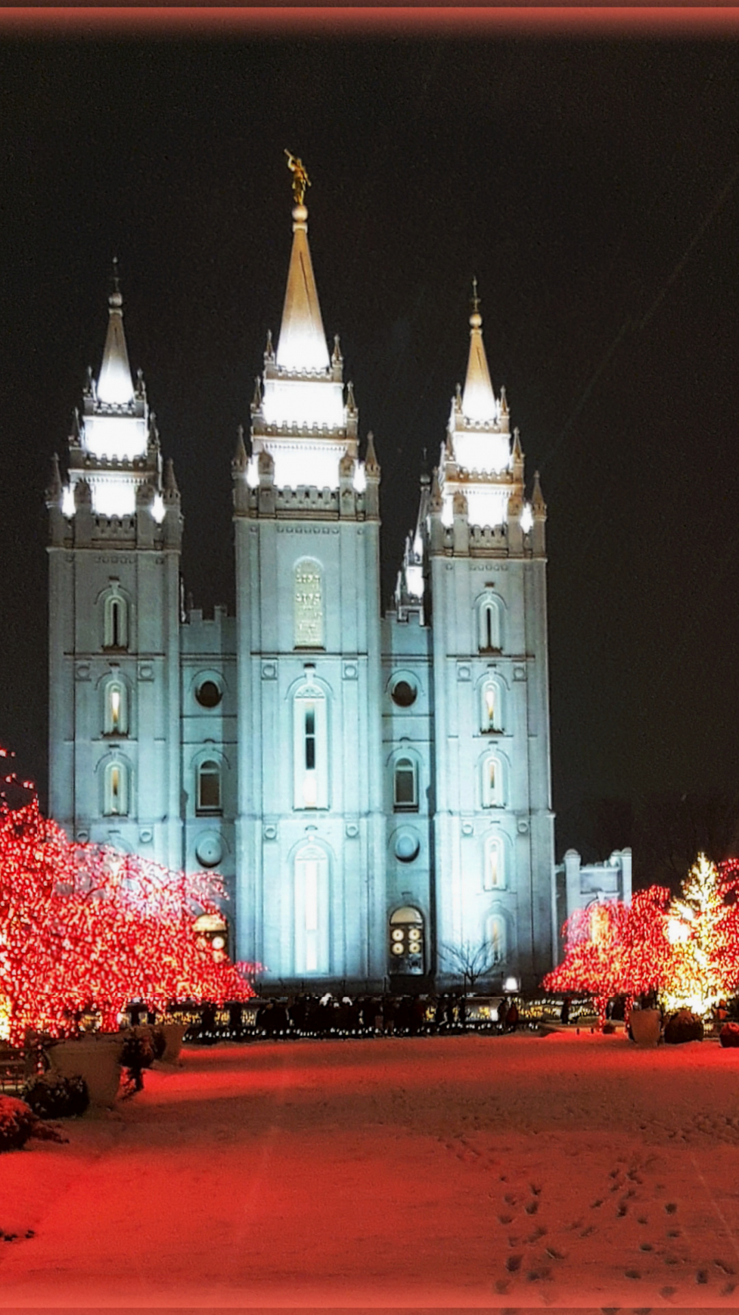 Salt Lake Temple, Salt Lake City, Christmas wallpapers, LDS Temple, 1080x1920 Full HD Phone